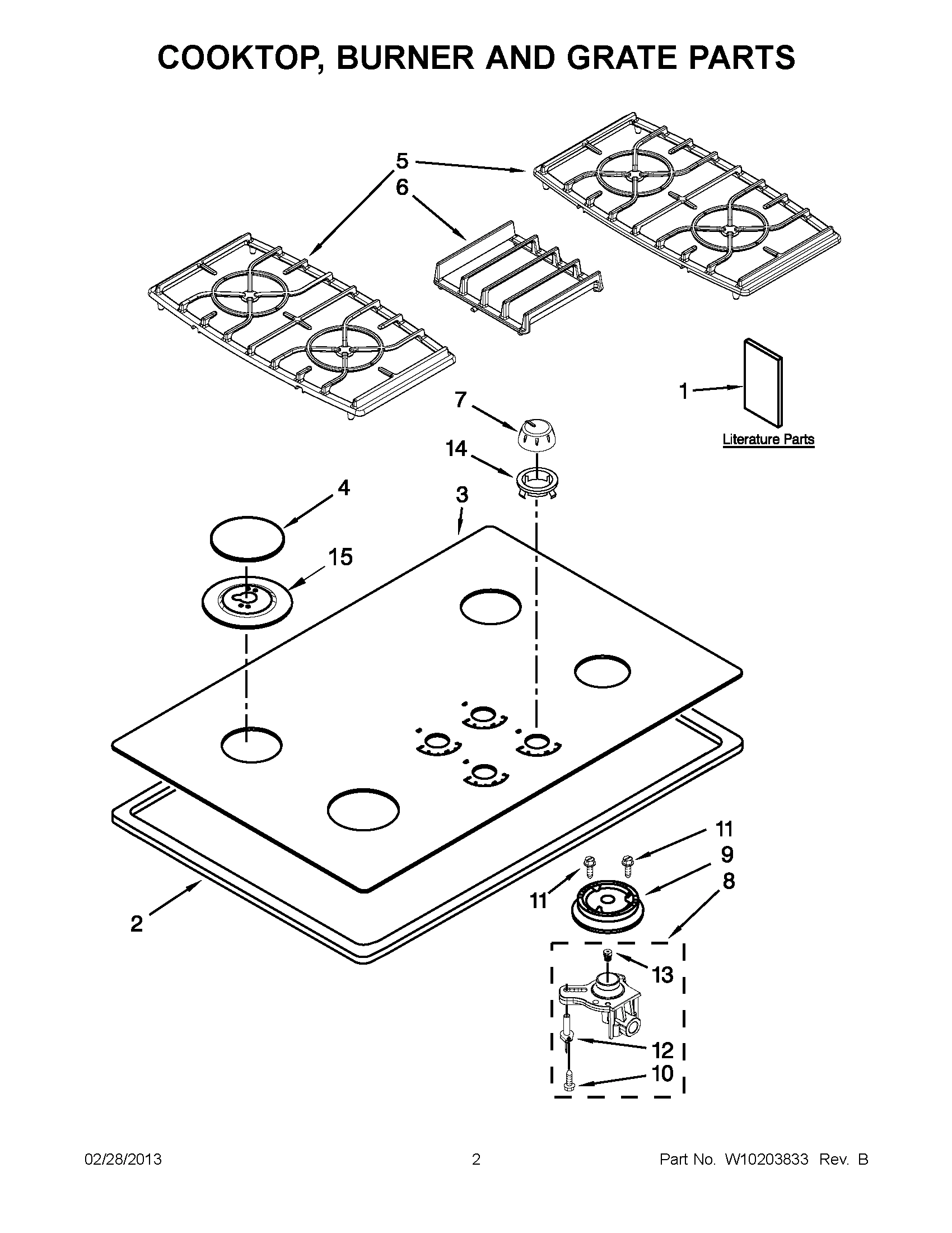 01 - COOKTOP, BURNER AND GRATE PARTS