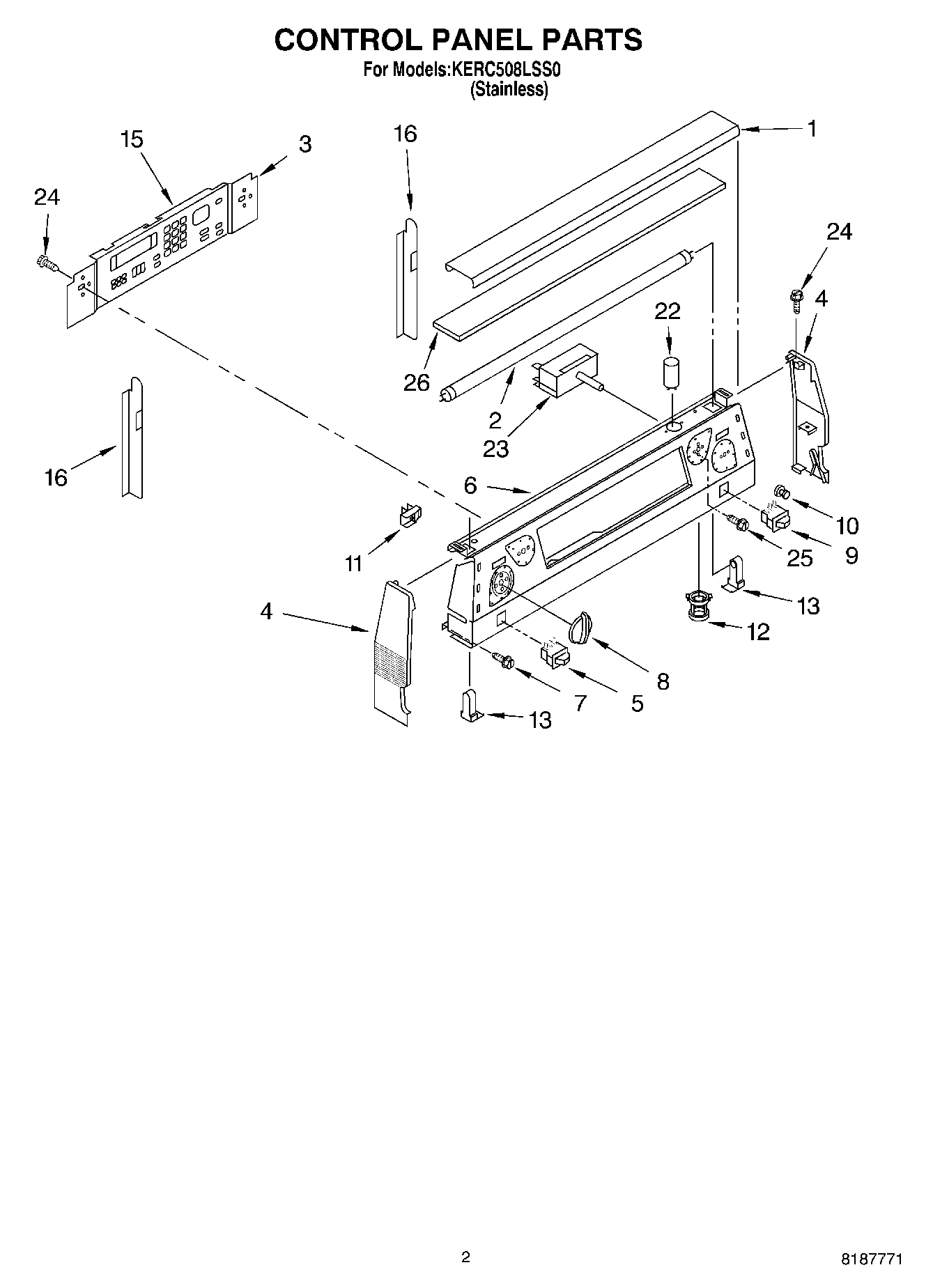 02 - CONTROL PANEL PARTS