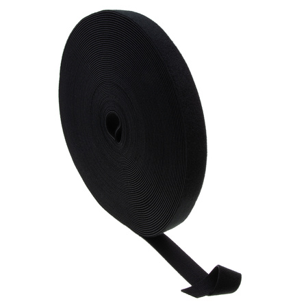 75 Foot by 1 Inch Black Roll of Hook-and-Loop Mounting - NSI