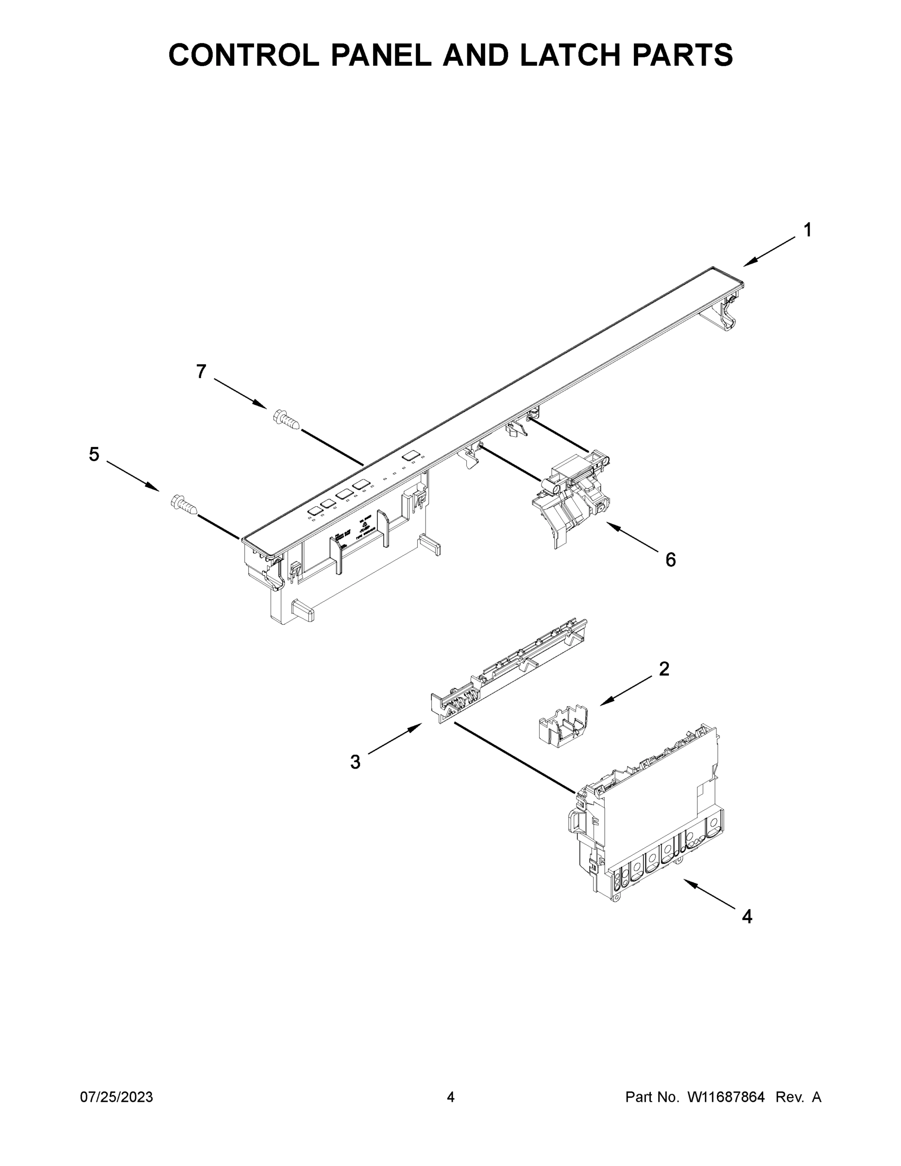 03 - CONTROL PANEL AND LATCH PARTS