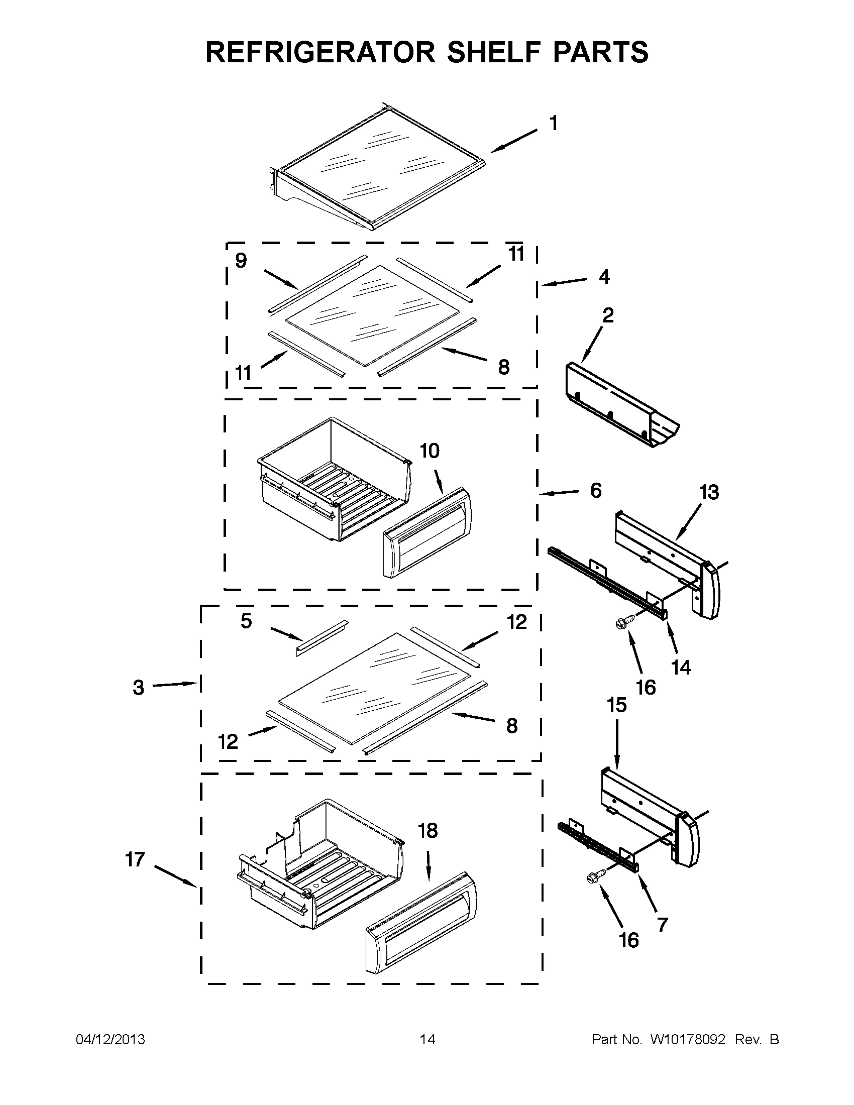 07 - REFRIGERATOR SHELF PARTS