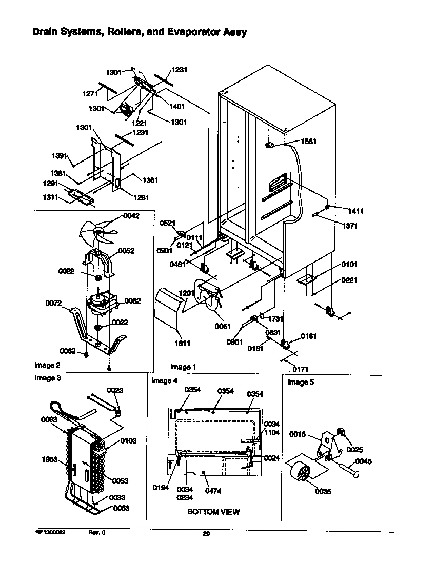 04 - DRAIN SYSTEMS, ROLLERS, AND EVAP ASSY