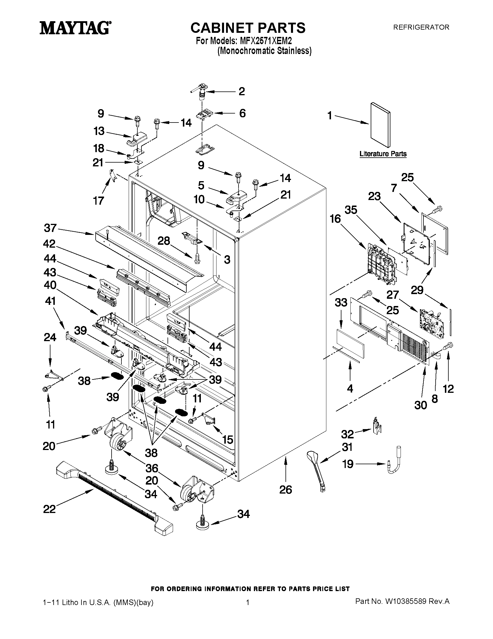 01 - CABINET PARTS