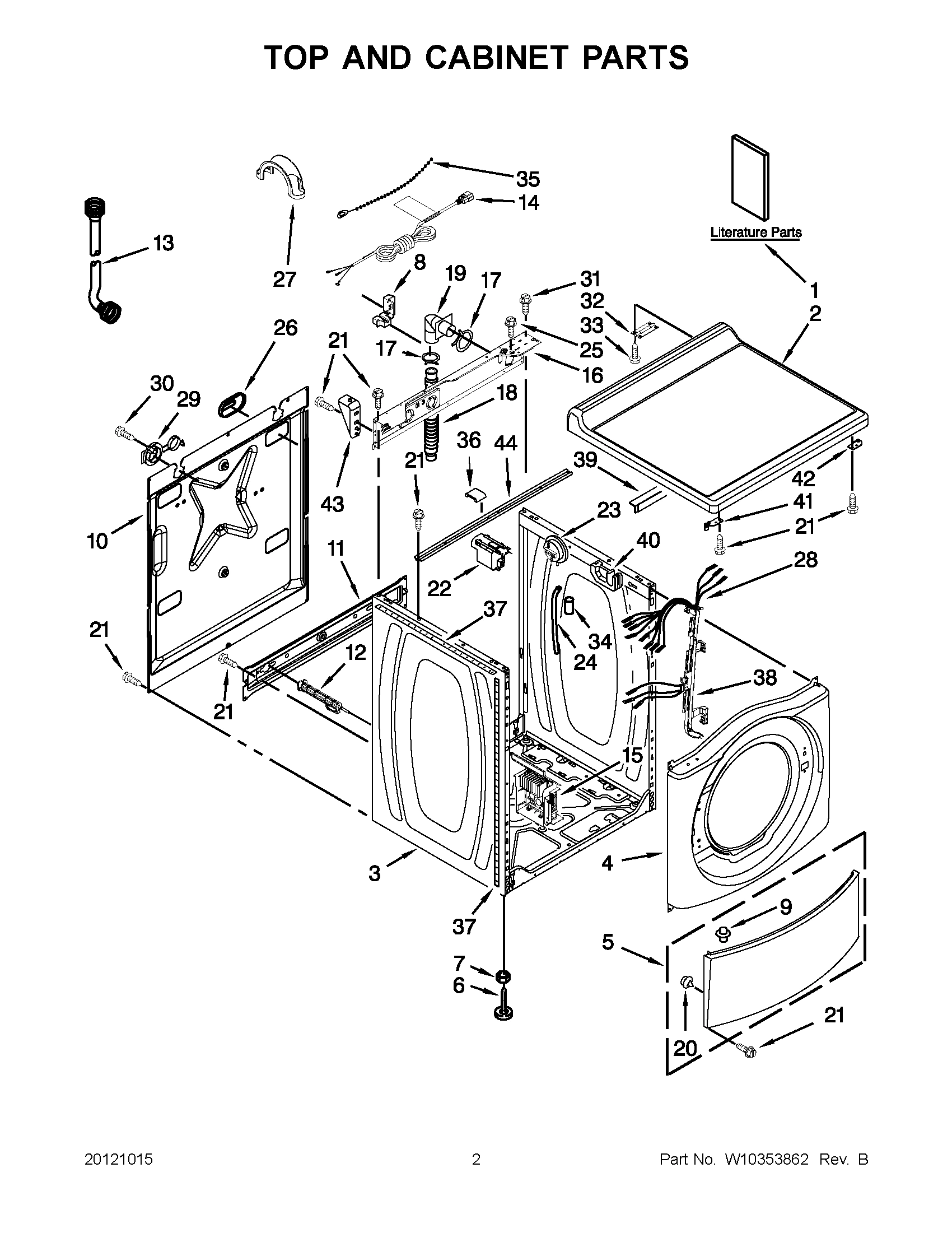 01 - TOP AND CABINET PARTS