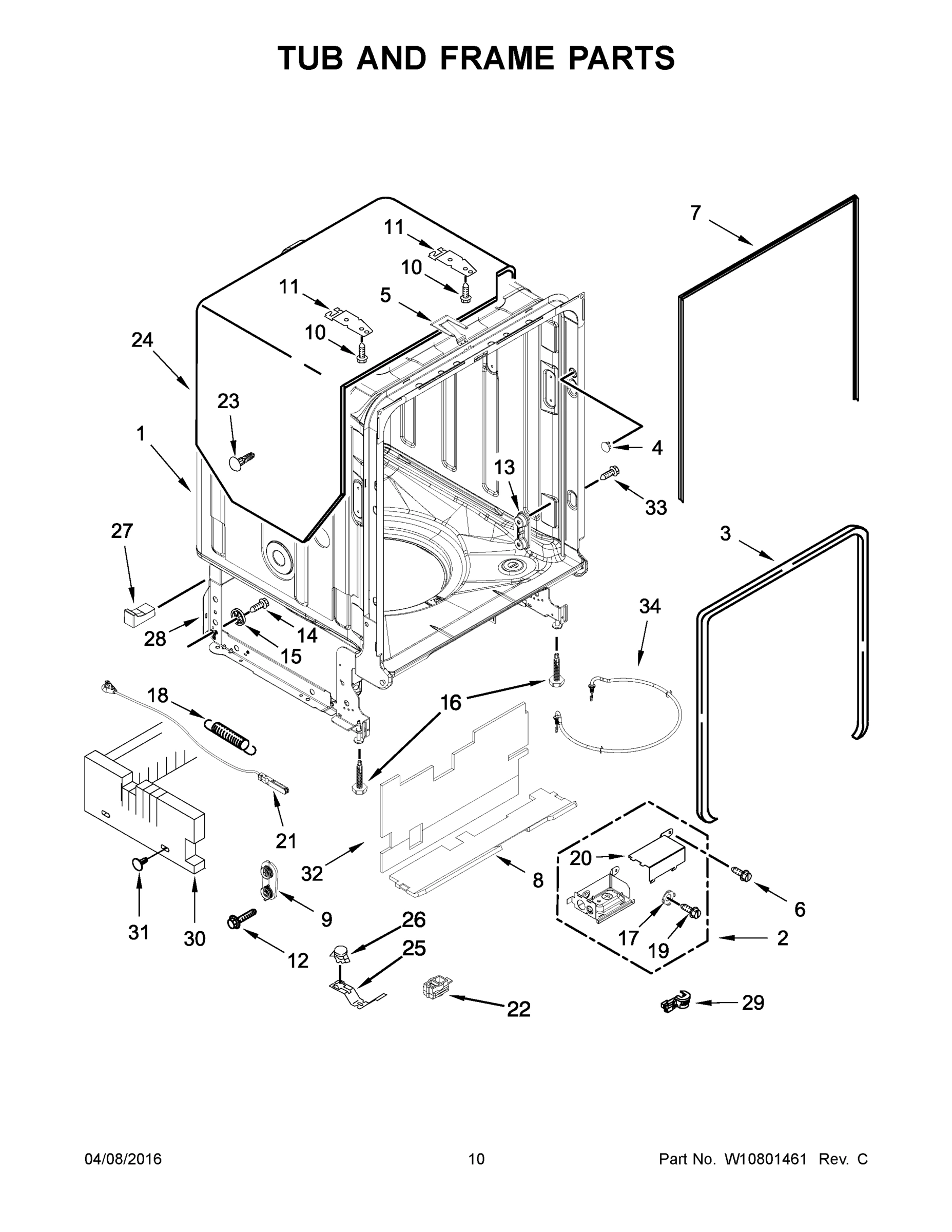 06 - TUB AND FRAME PARTS