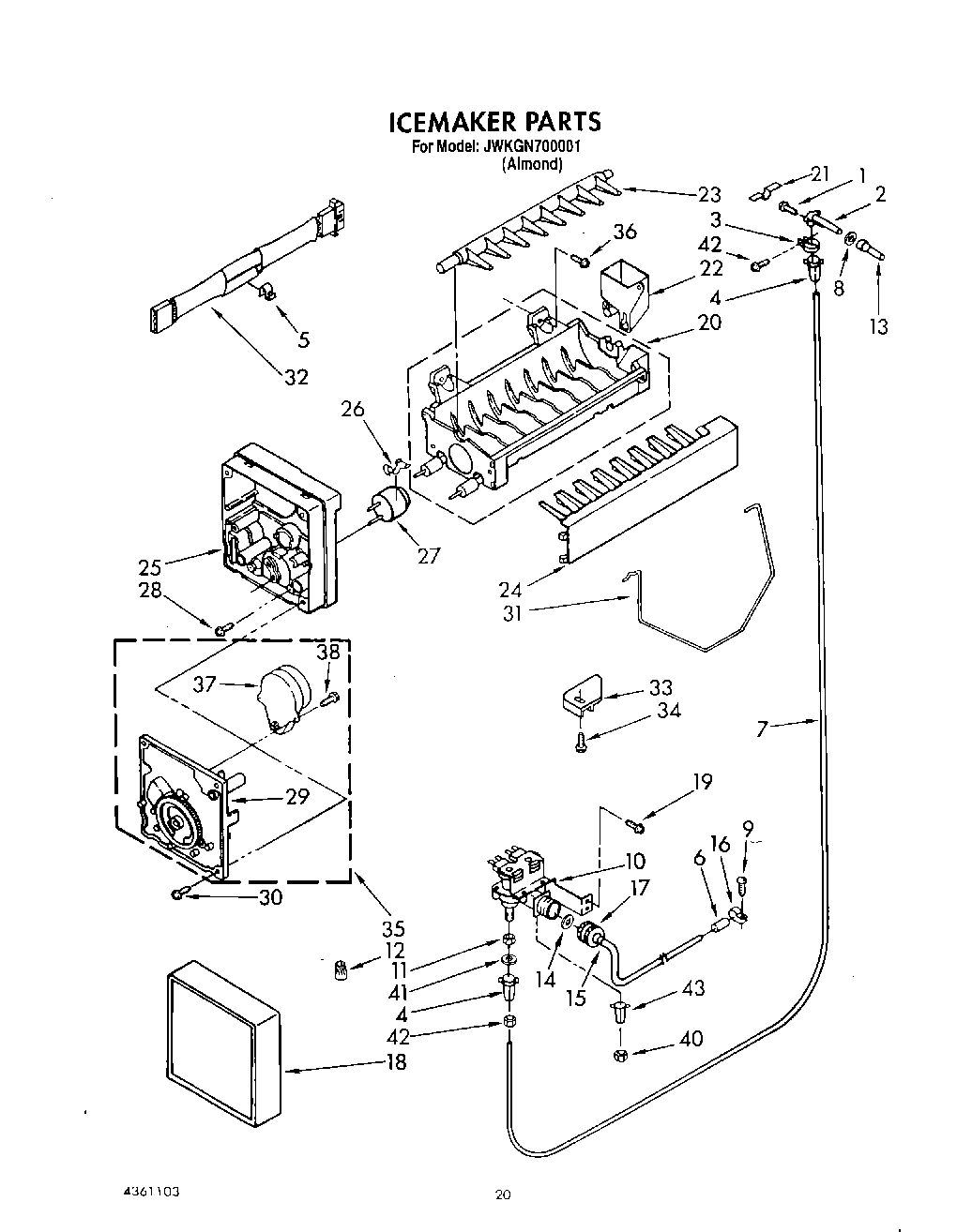 14 - ICEMAKER, LIT/OPTIONAL