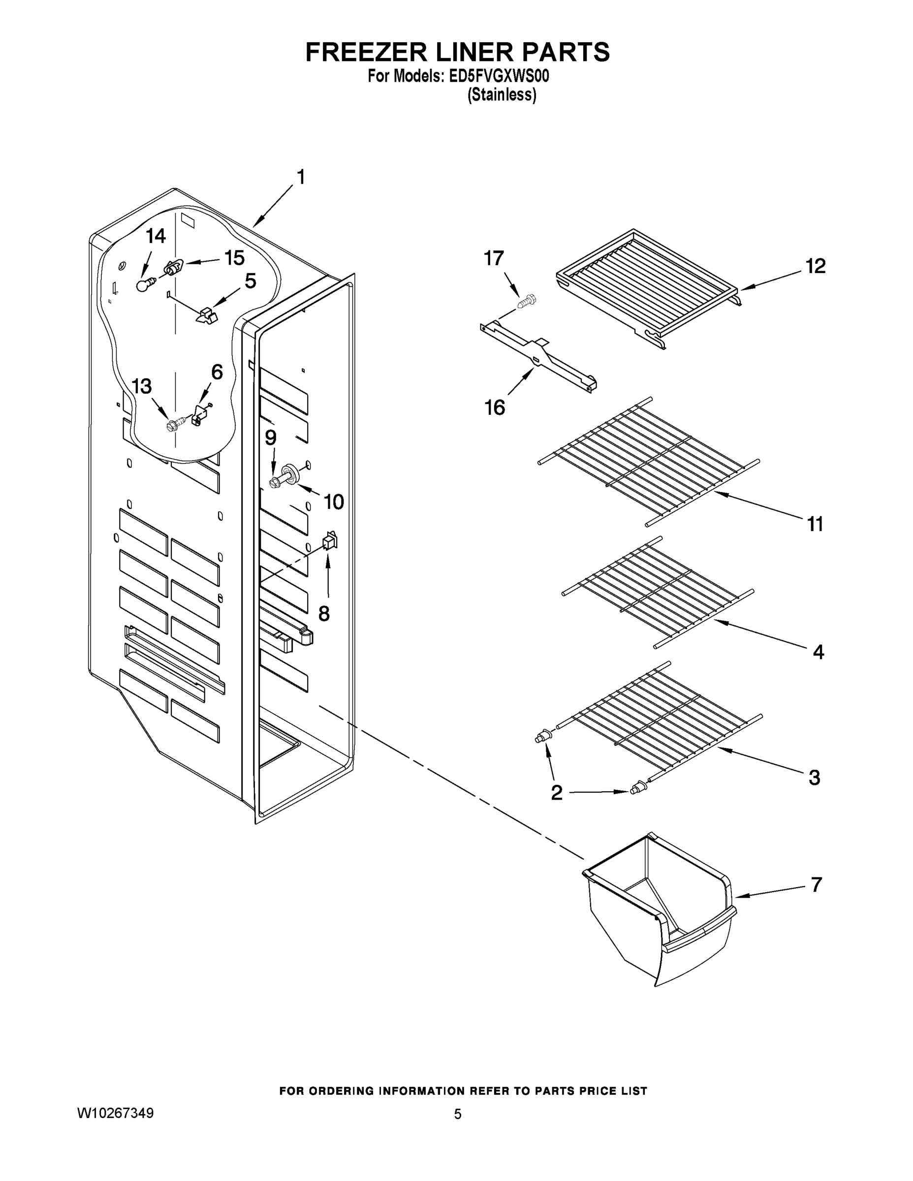 04 - FREEZER LINER PARTS