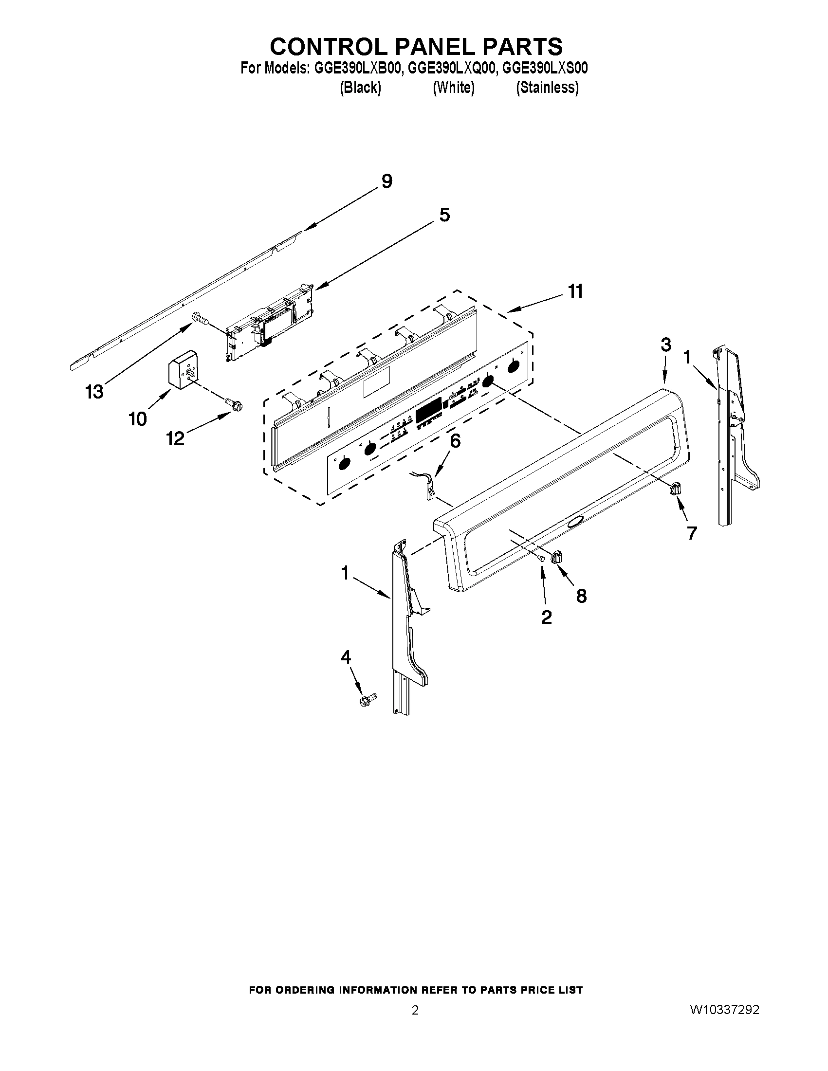 02 - CONTROL PANEL PARTS