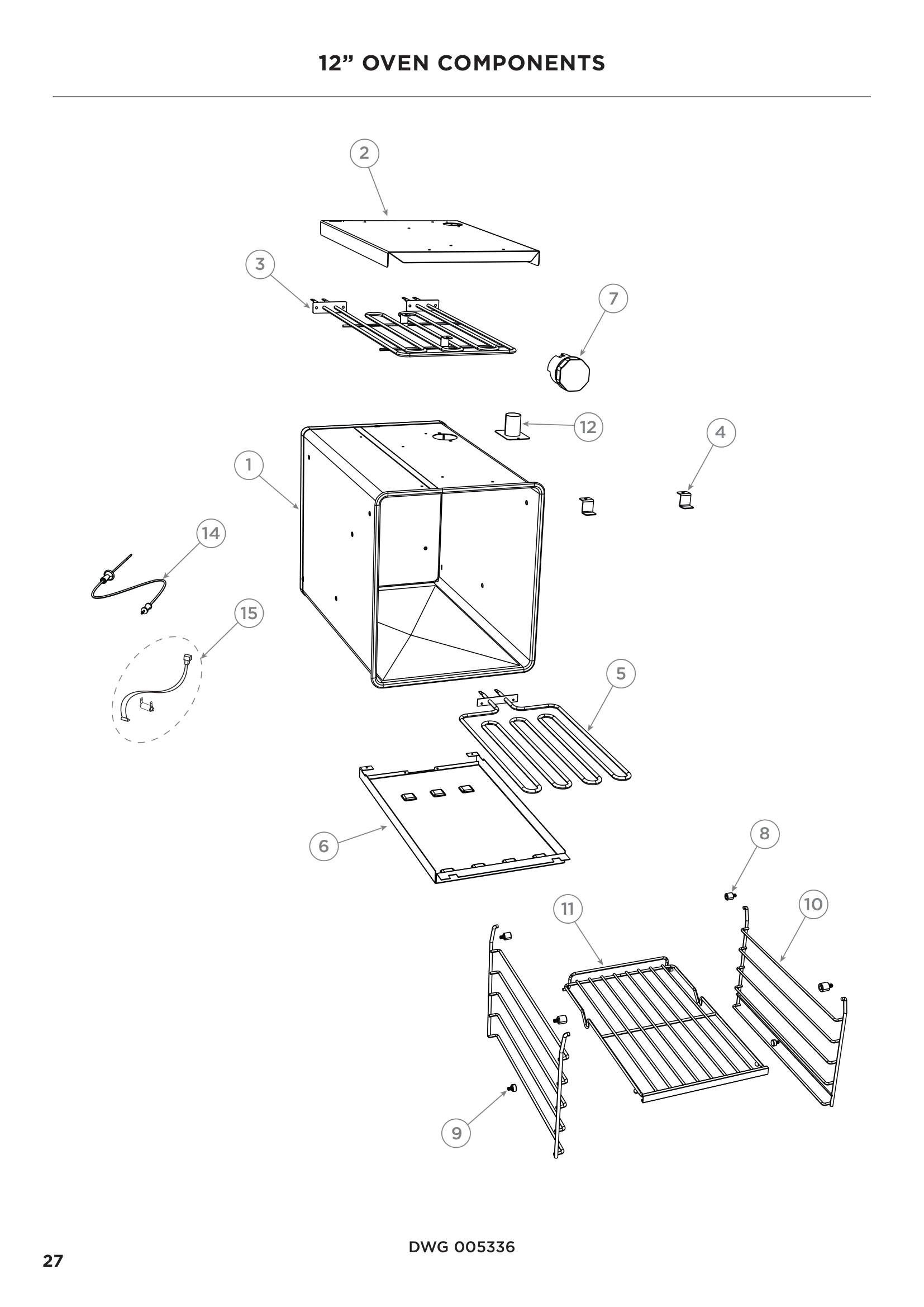 12” OVEN COMPONENTS