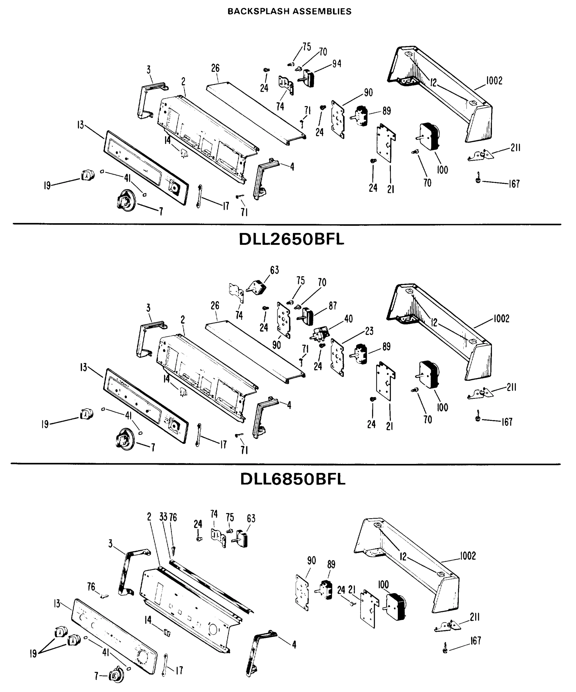 BACKSPLASH ASSEMBLIES