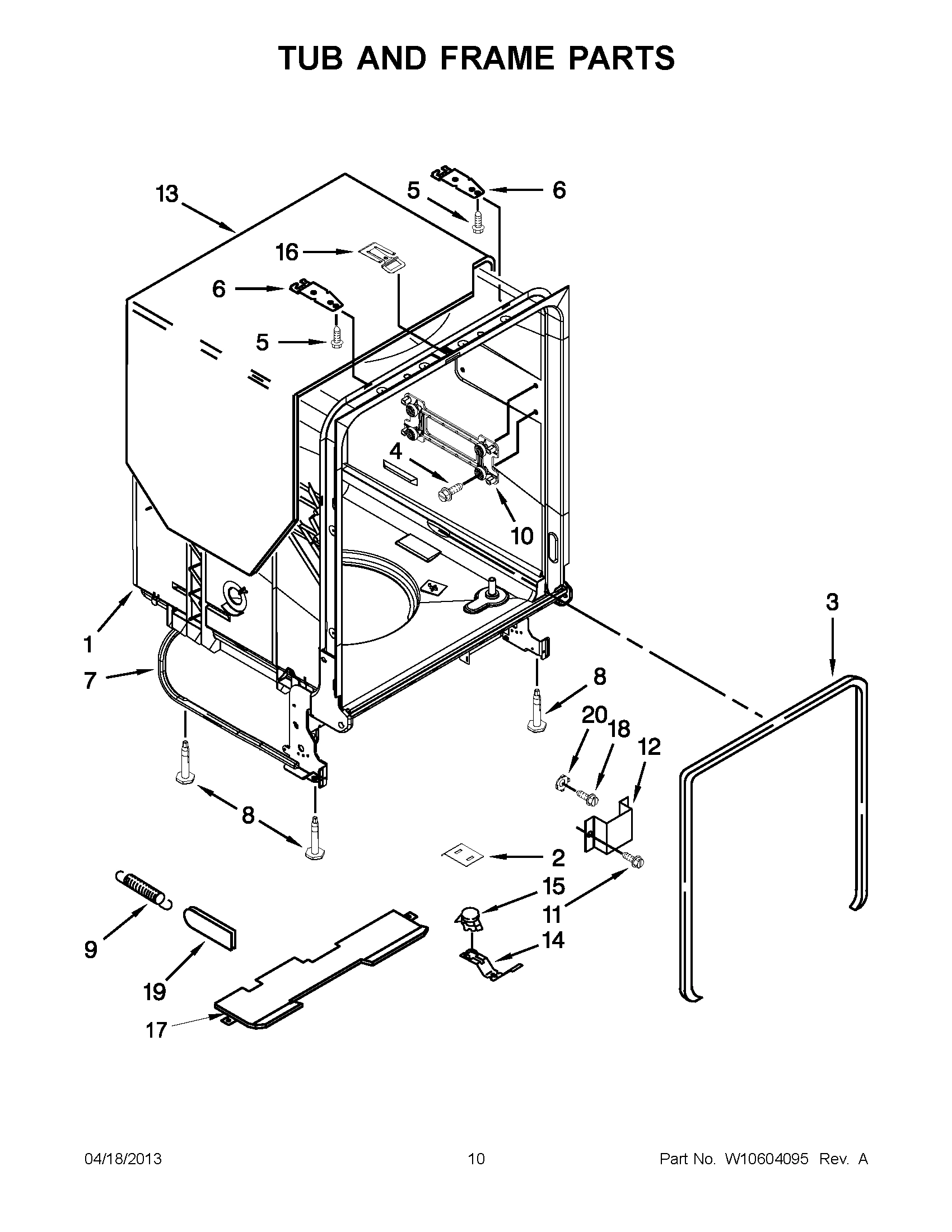 05 - TUB AND FRAME PARTS