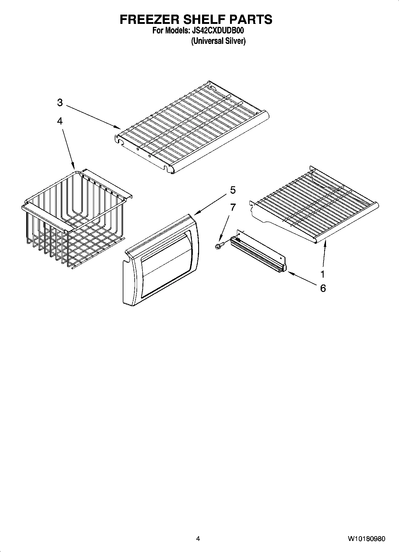 03 - FREEZER SHELF PARTS