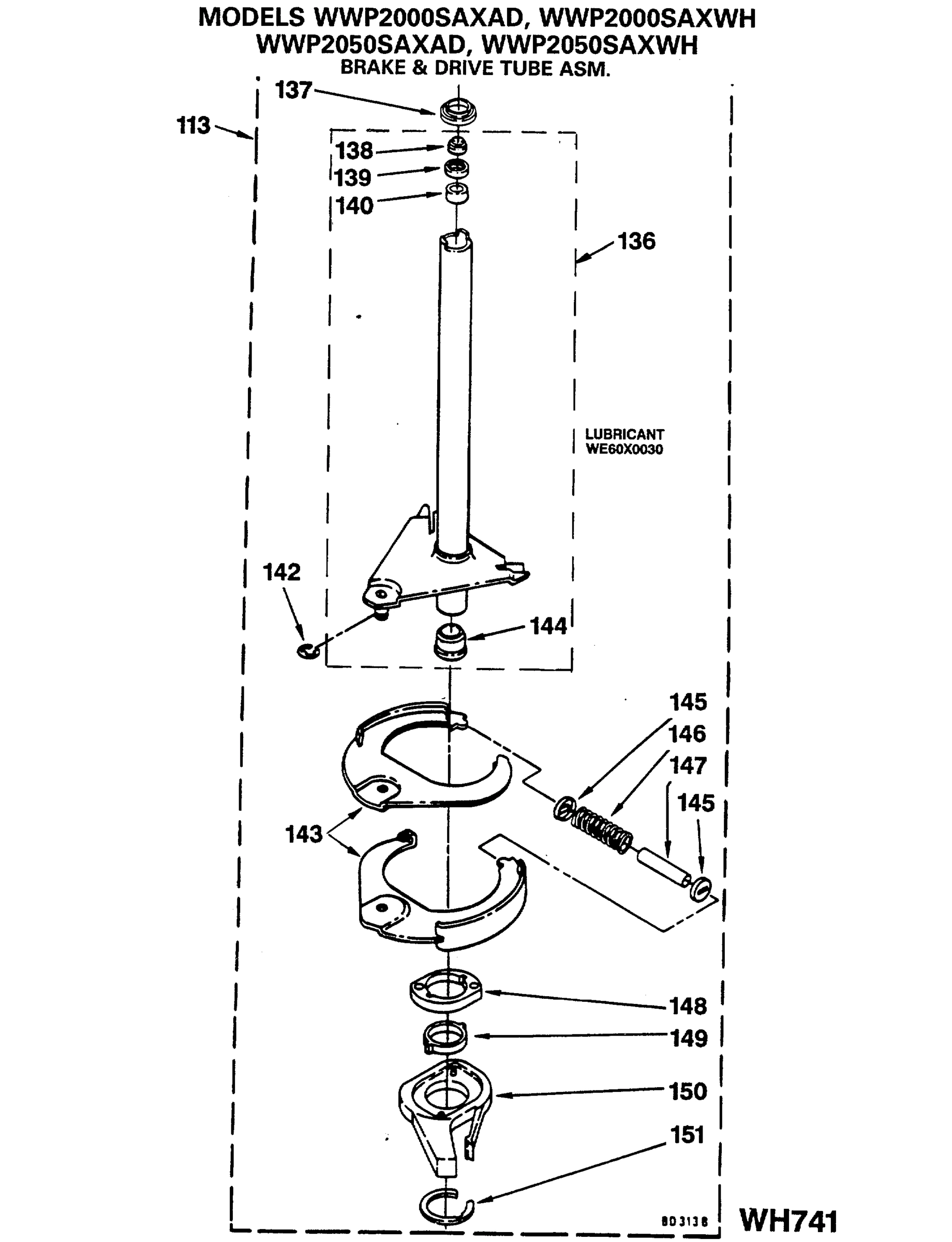 BRAKE & DRIVE TUBE ASM.