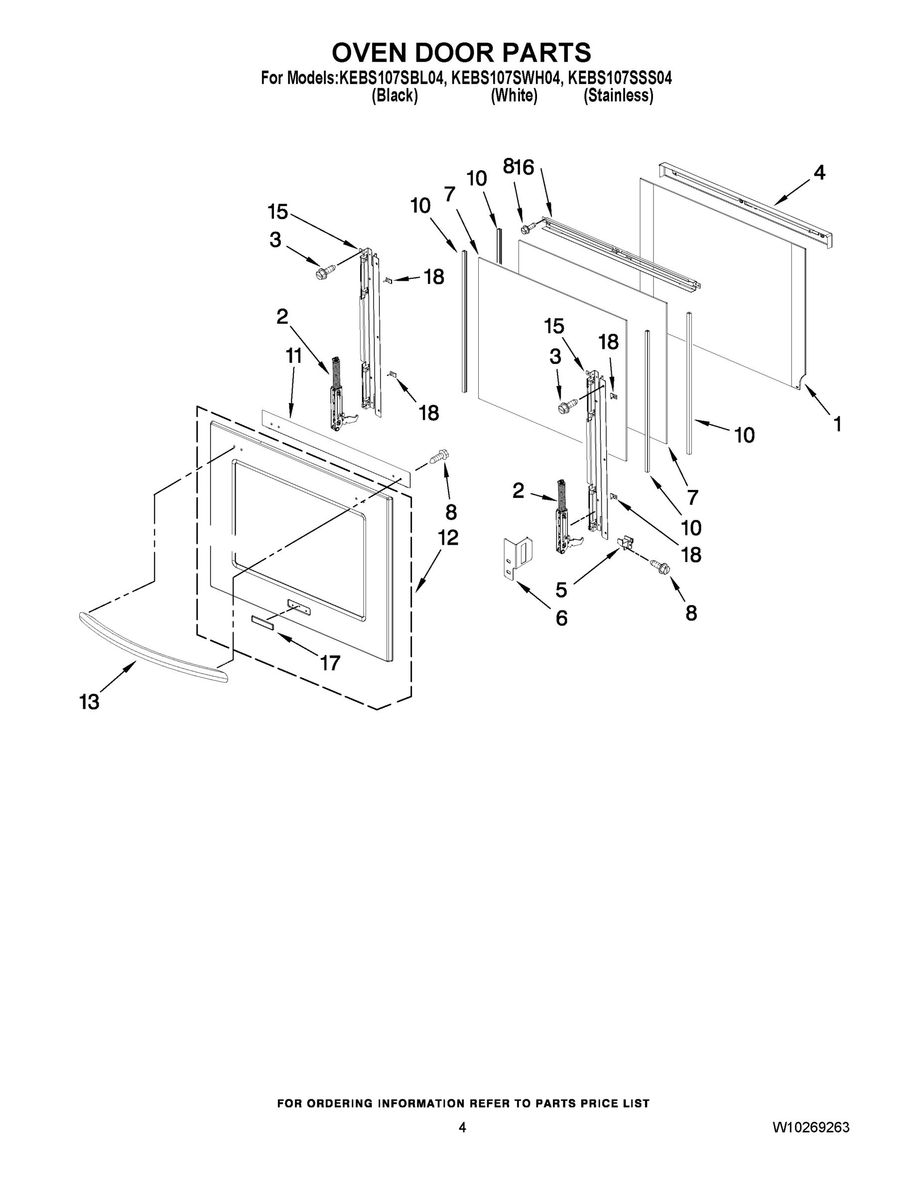 03 - OVEN DOOR PARTS