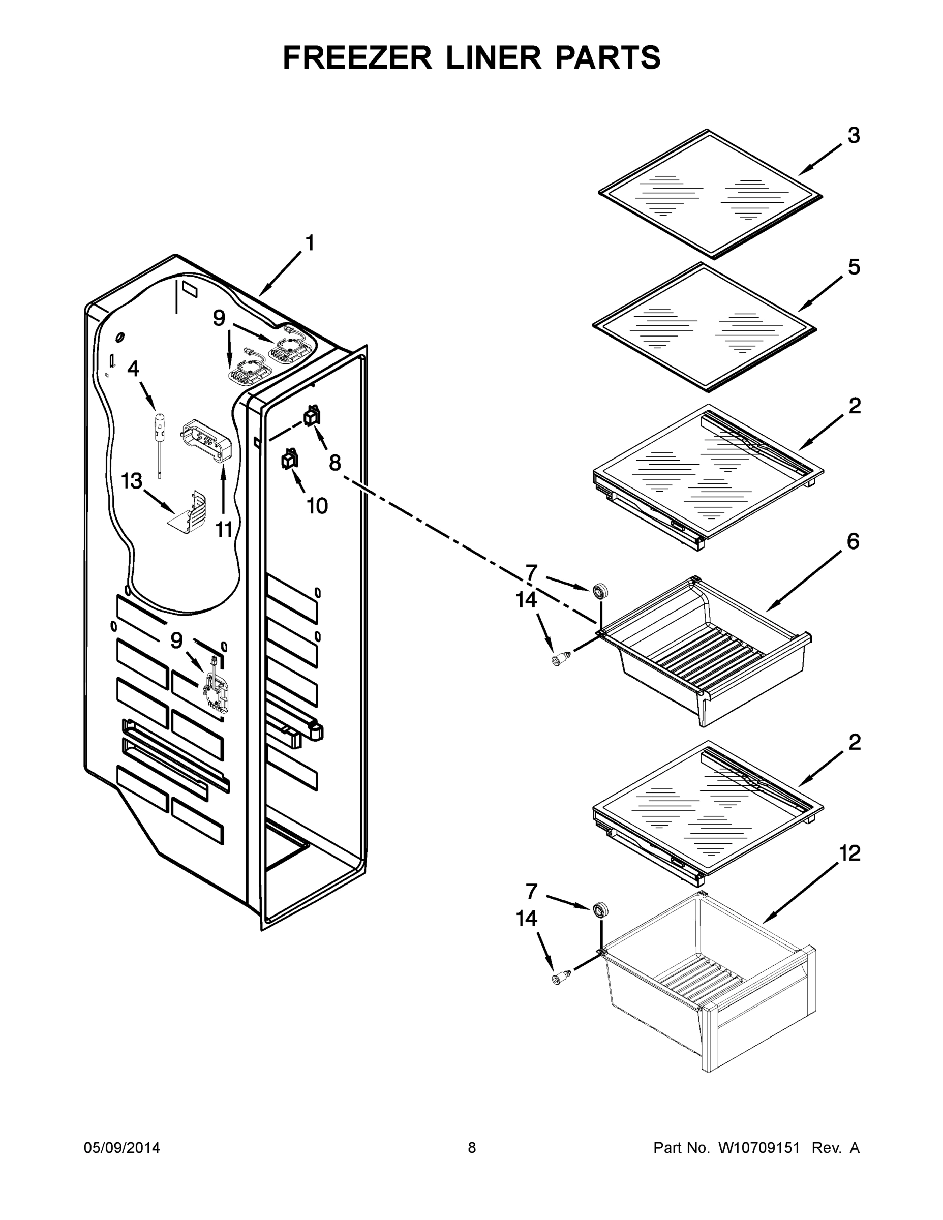 05 - FREEZER LINER PARTS