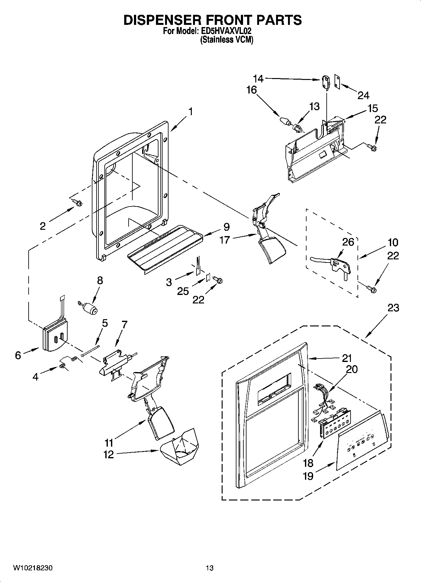 08 - DISPENSER FRONT PARTS
