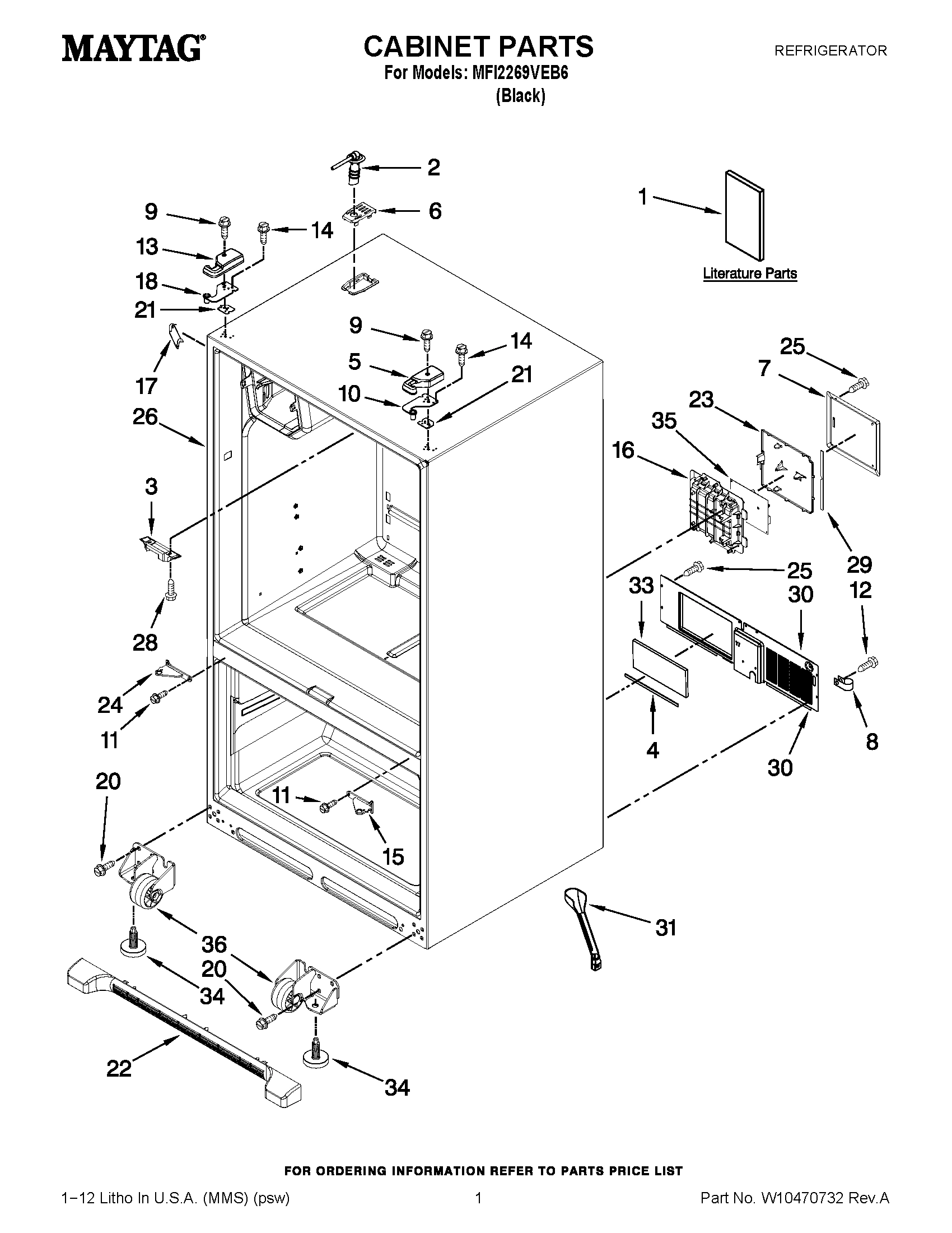 01 - CABINET PARTS