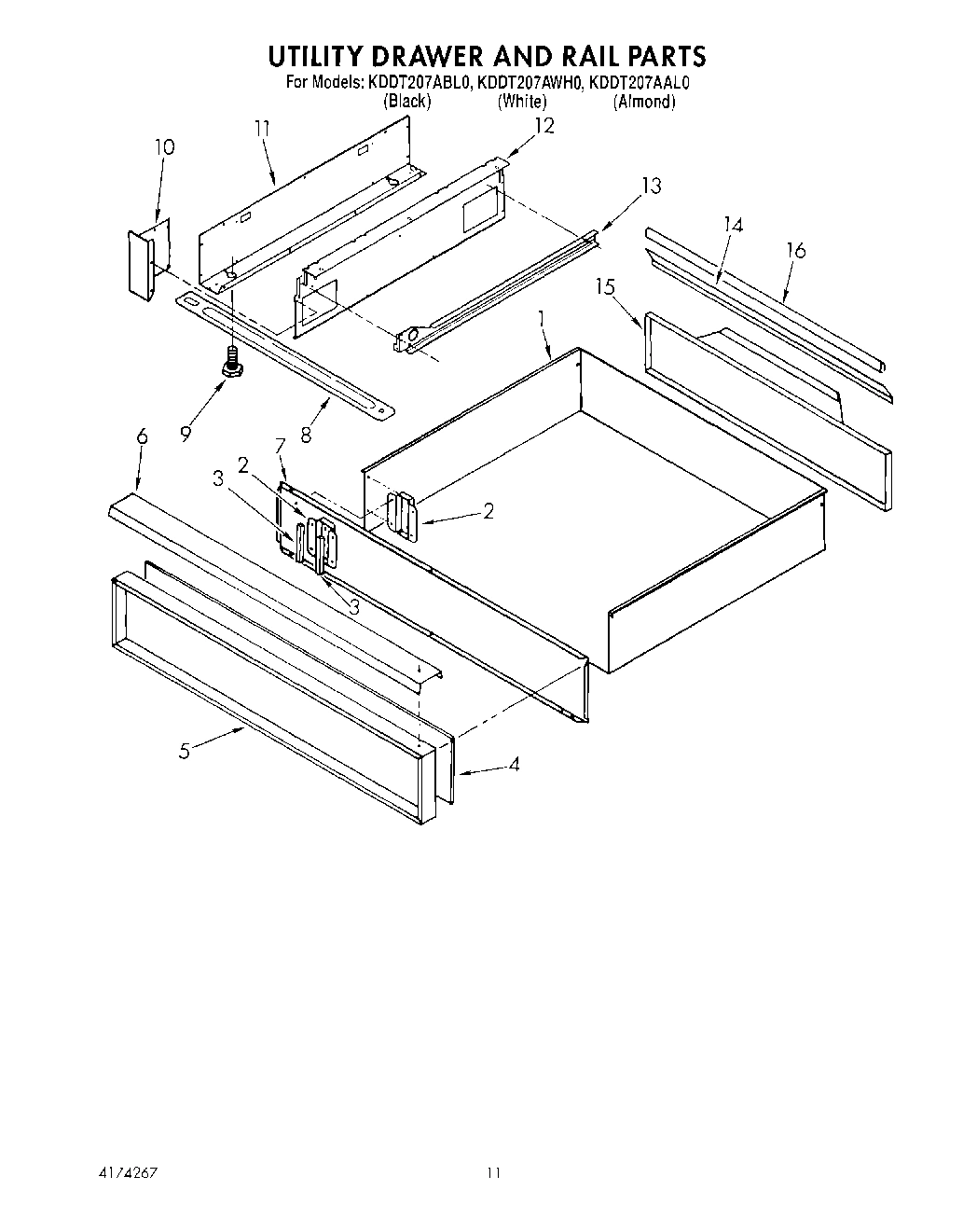 08 - UTILITY DRAWER AND RAIL