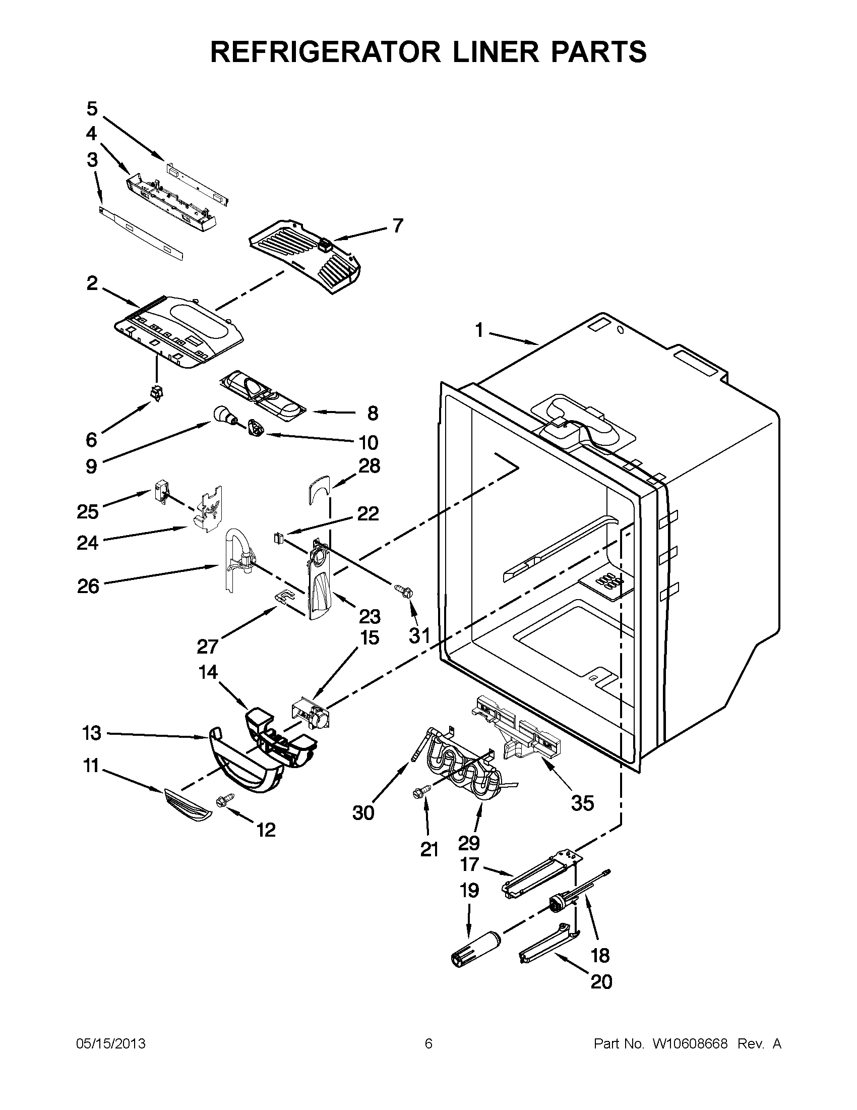 03 - REFRIGERATOR LINER PARTS