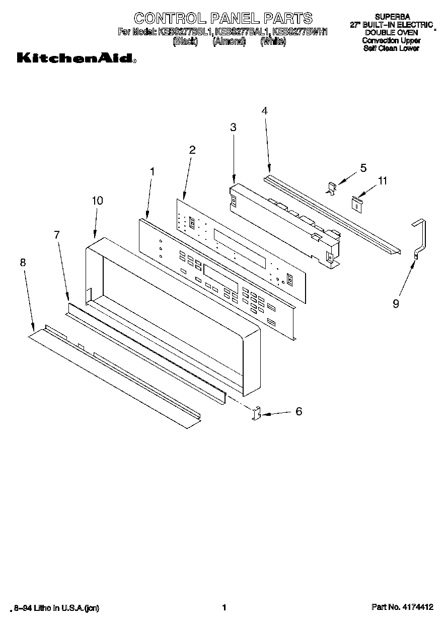 01 - CONTROL PANEL, LIT/OPTIONAL