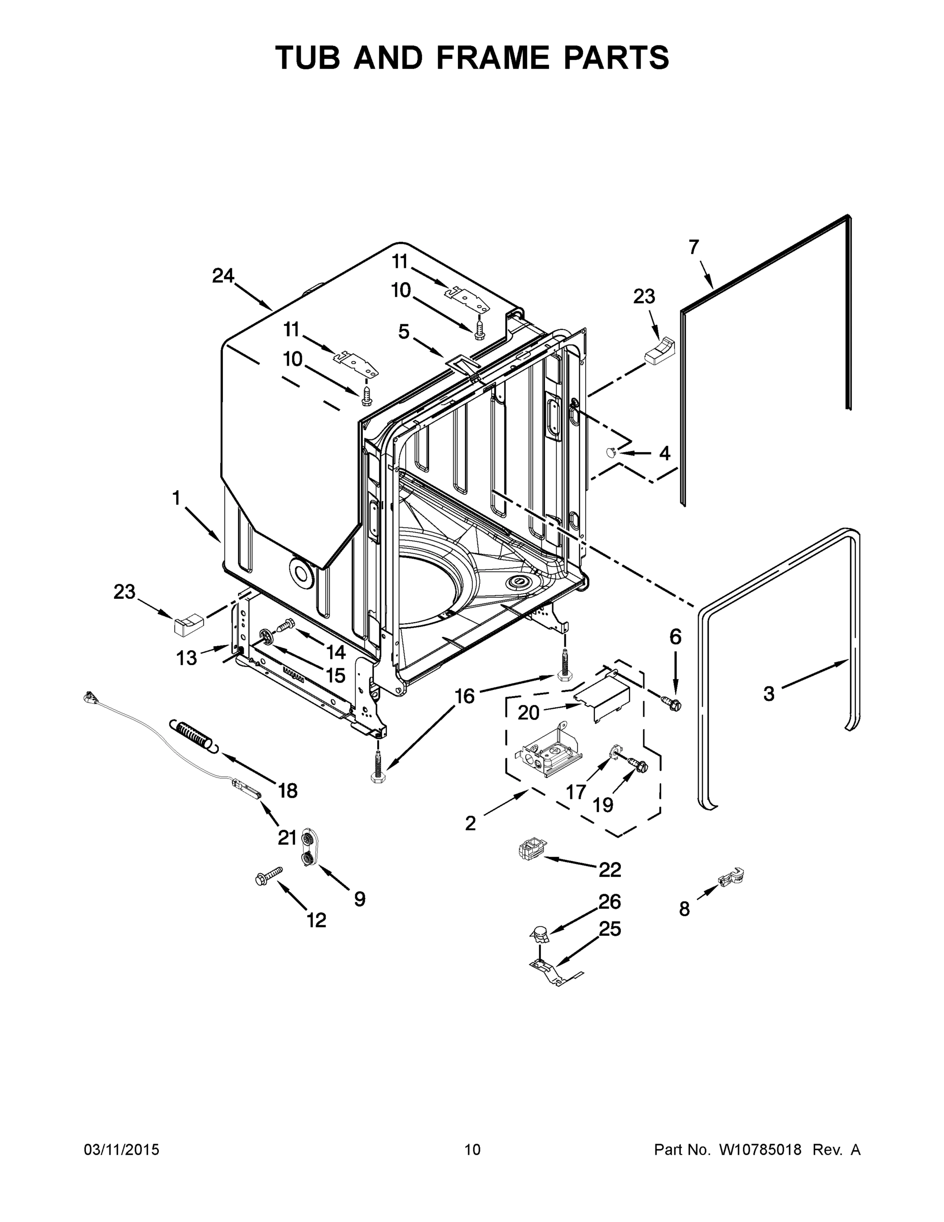 06 - TUB AND FRAME PARTS