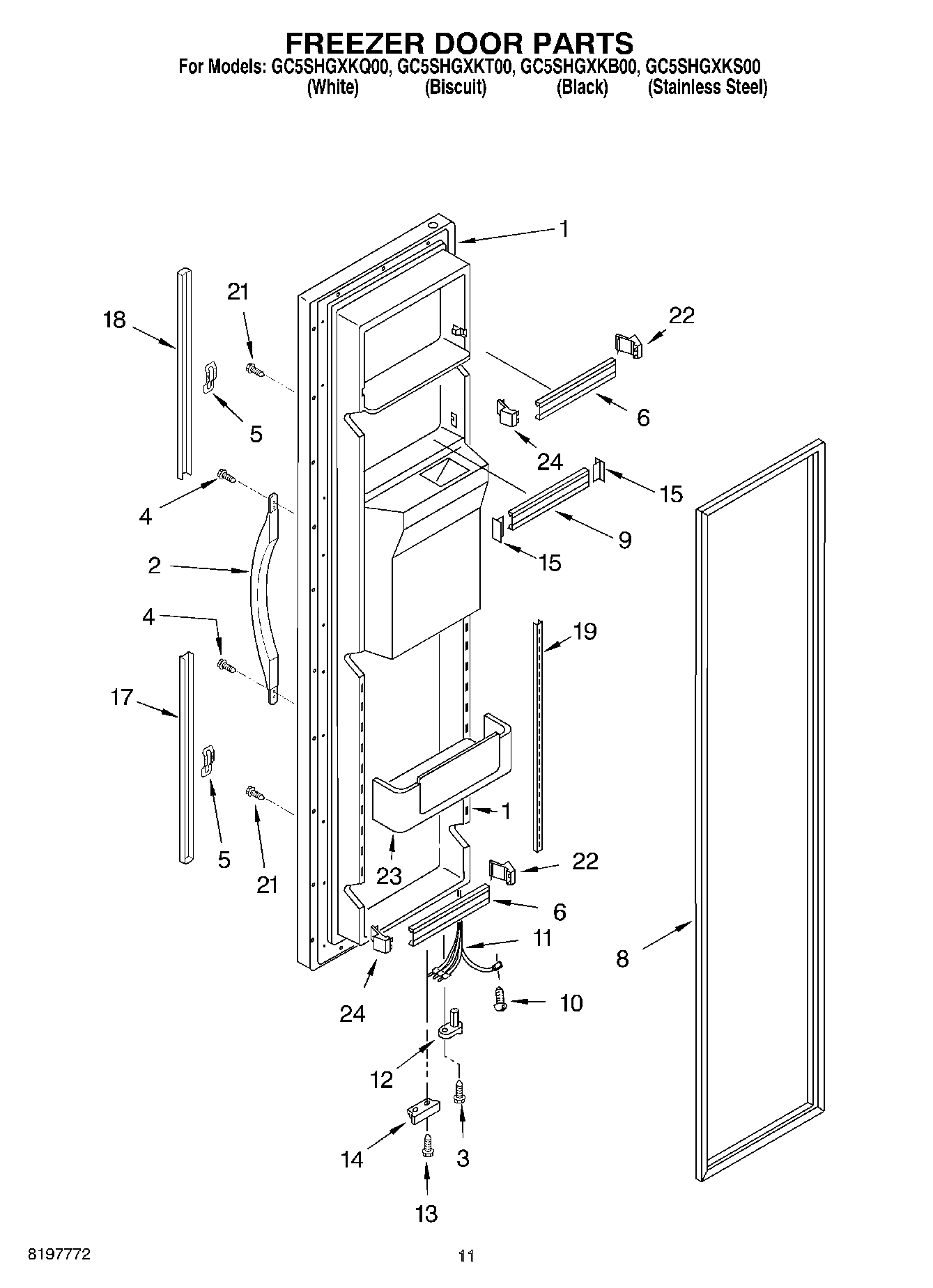07 - FREEZER DOOR PARTS