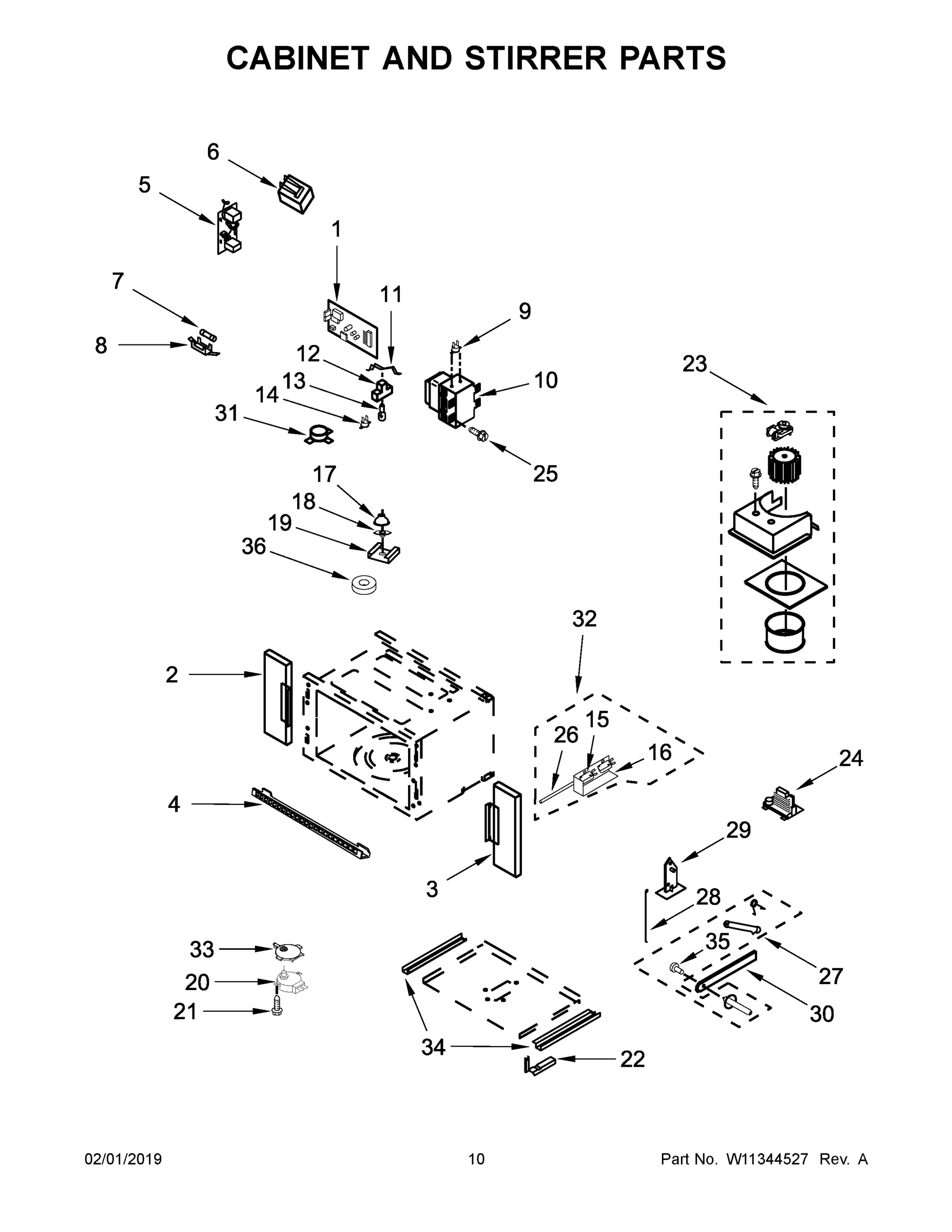 06 - CABINET AND STIRRER PARTS