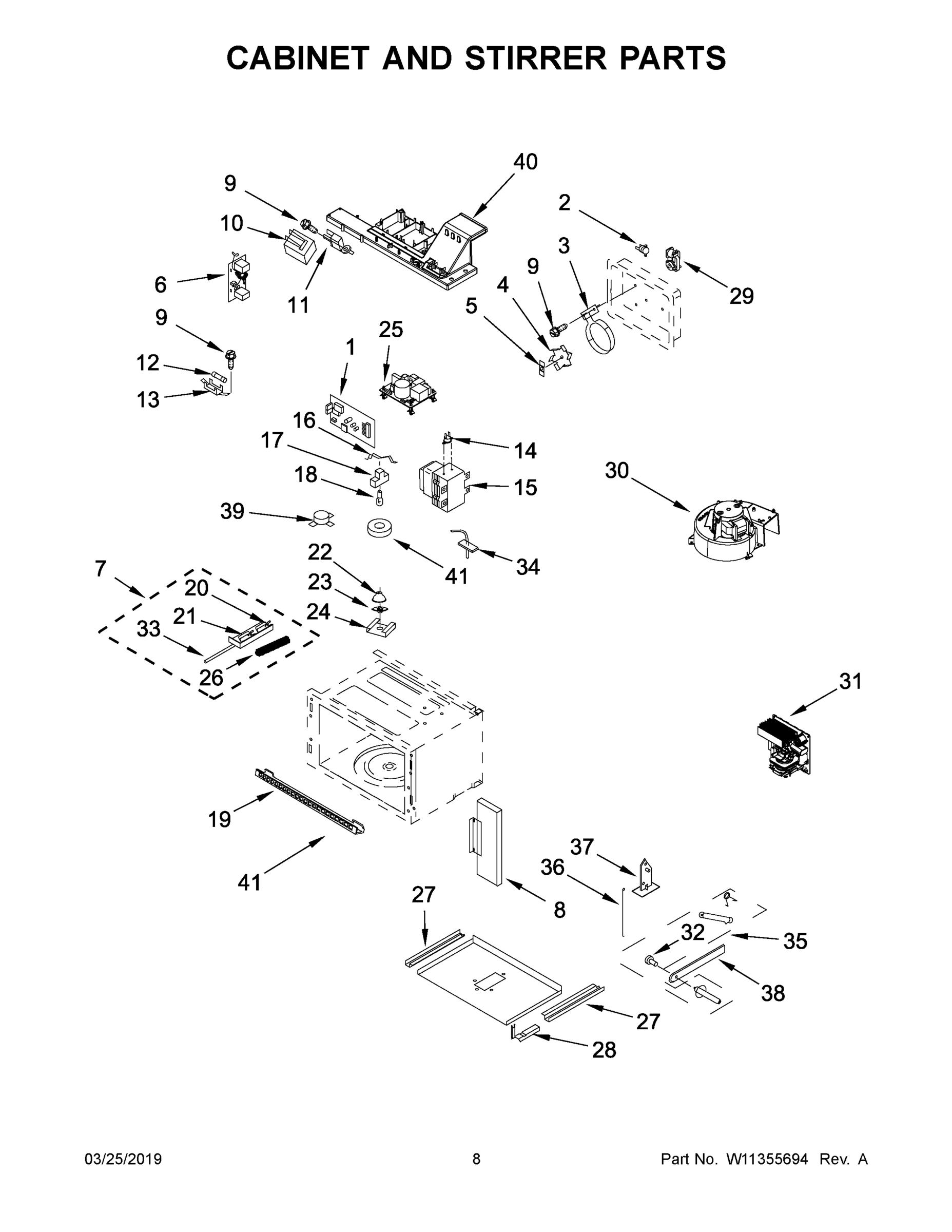 05 - CABINET AND STIRRER PARTS