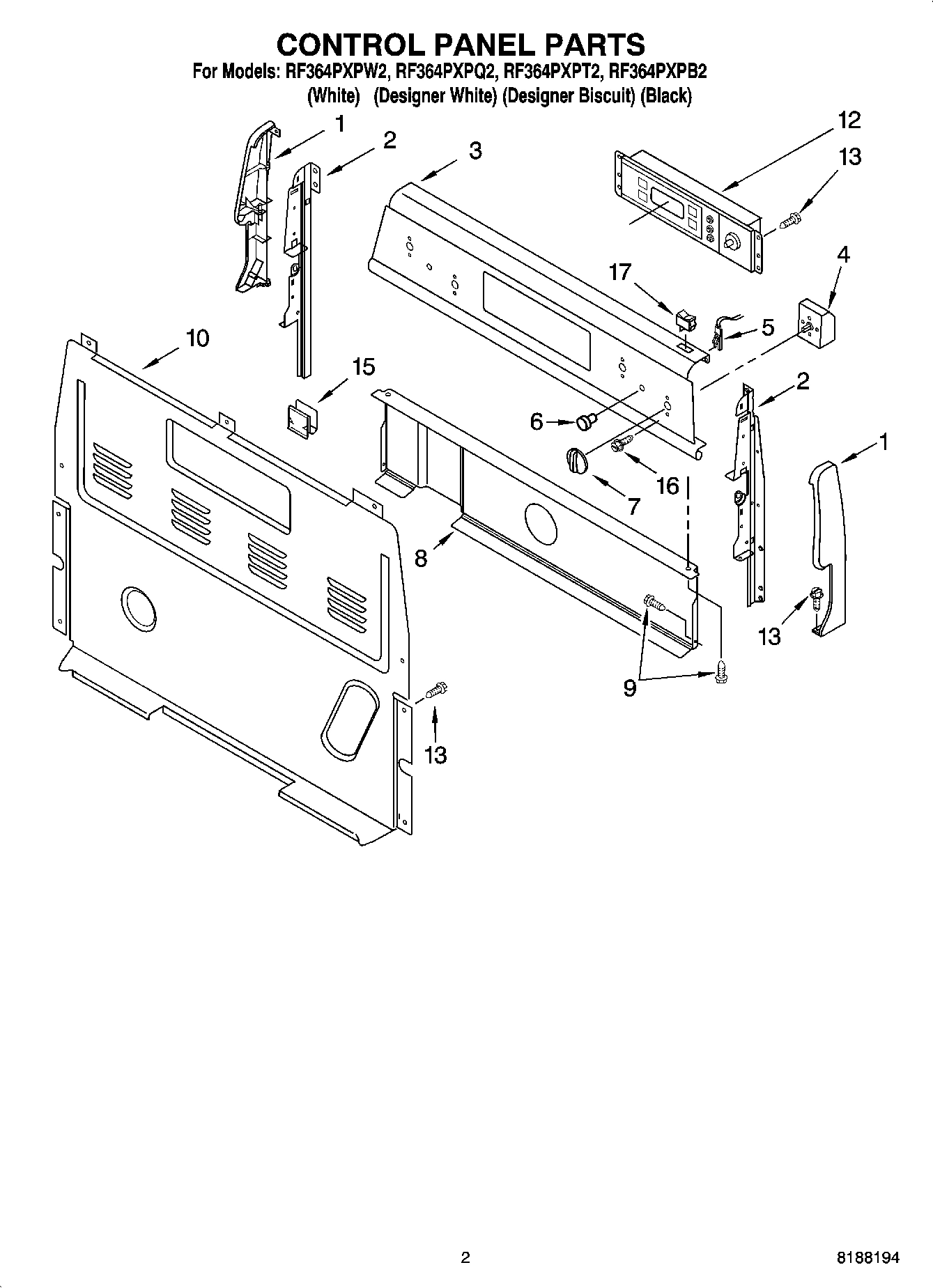02 - CONTROL PANEL PARTS
