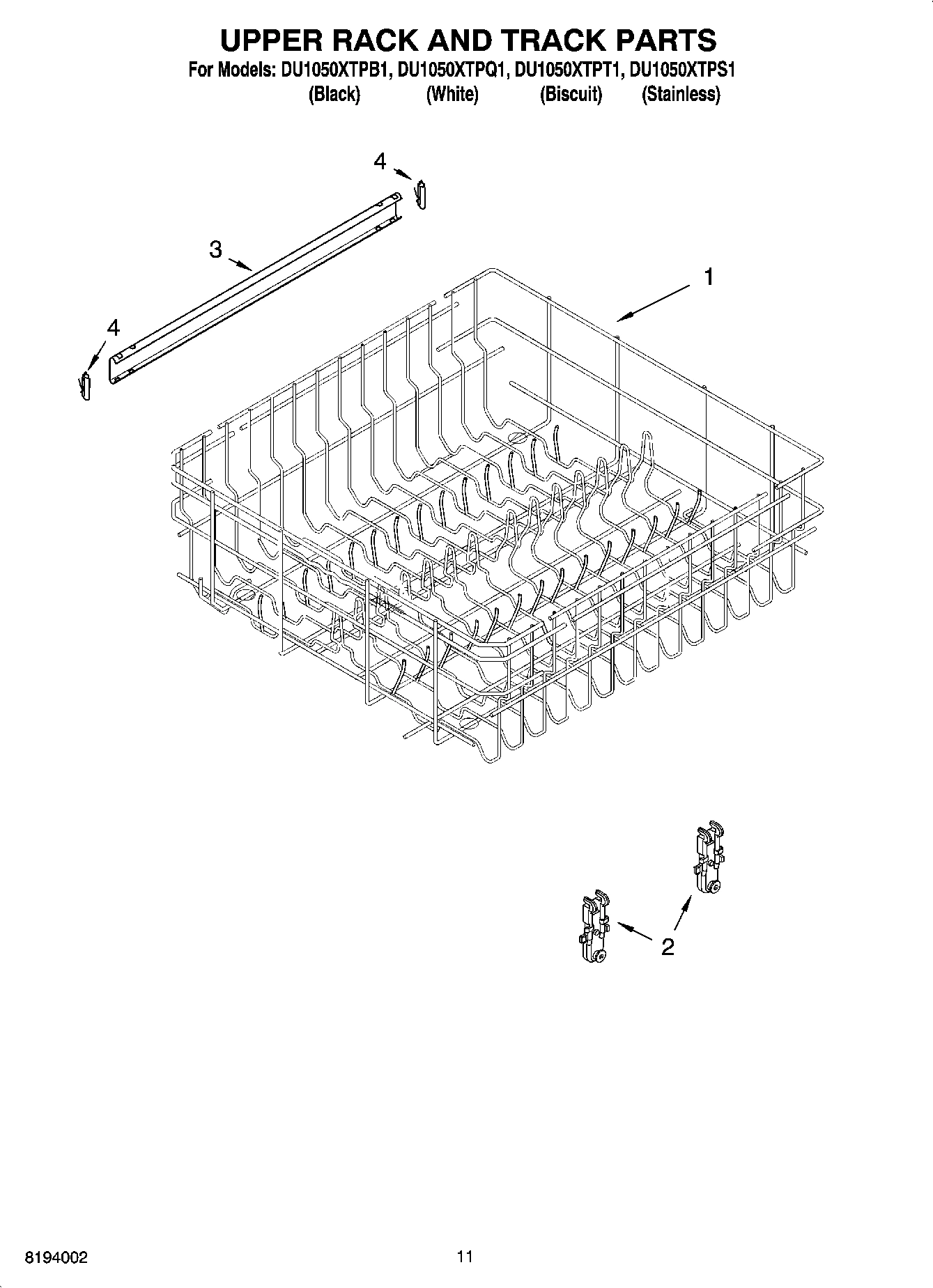 09 - UPPER RACK AND TRACK PARTS