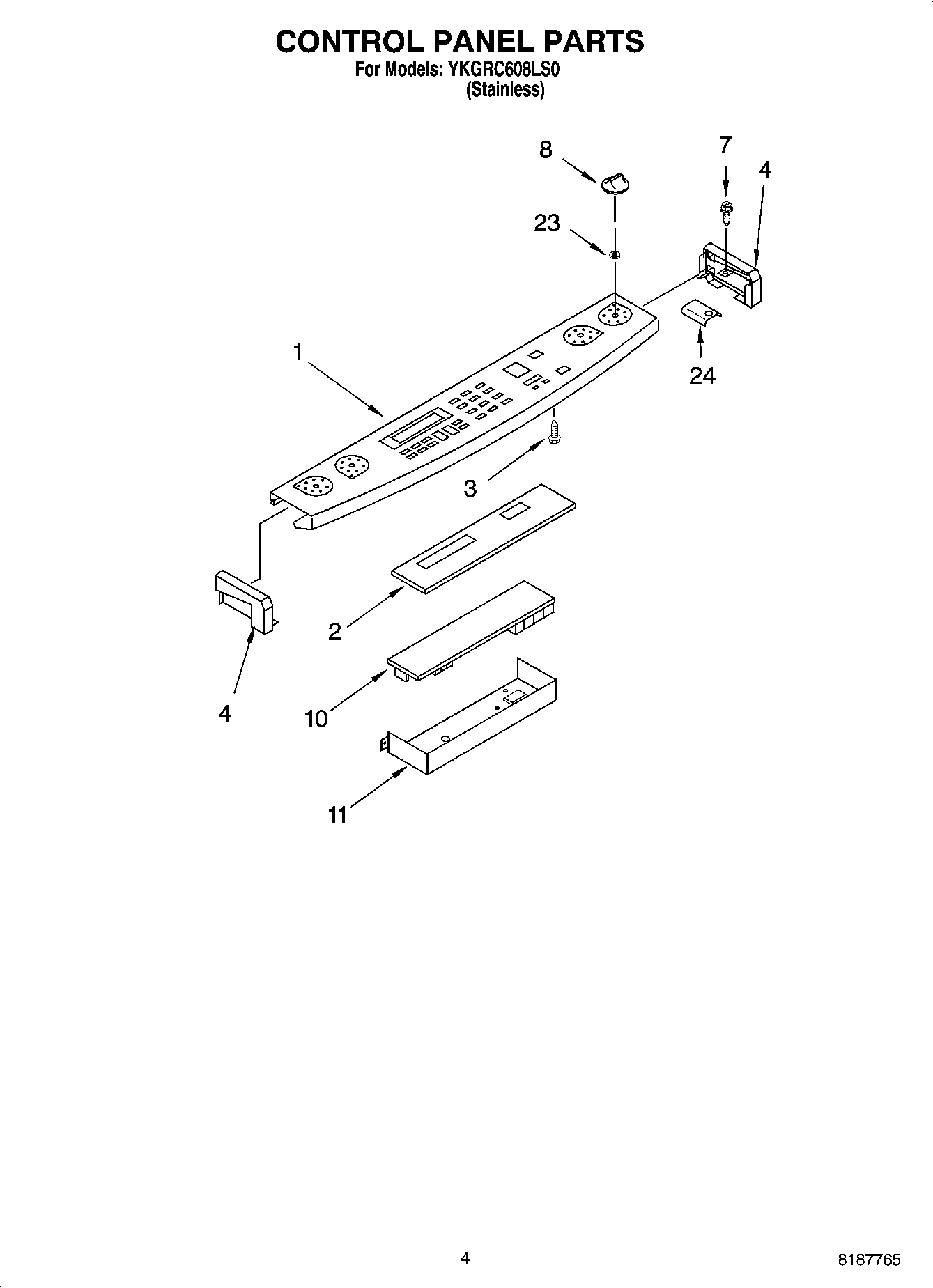 03 - CONTROL PANEL PARTS