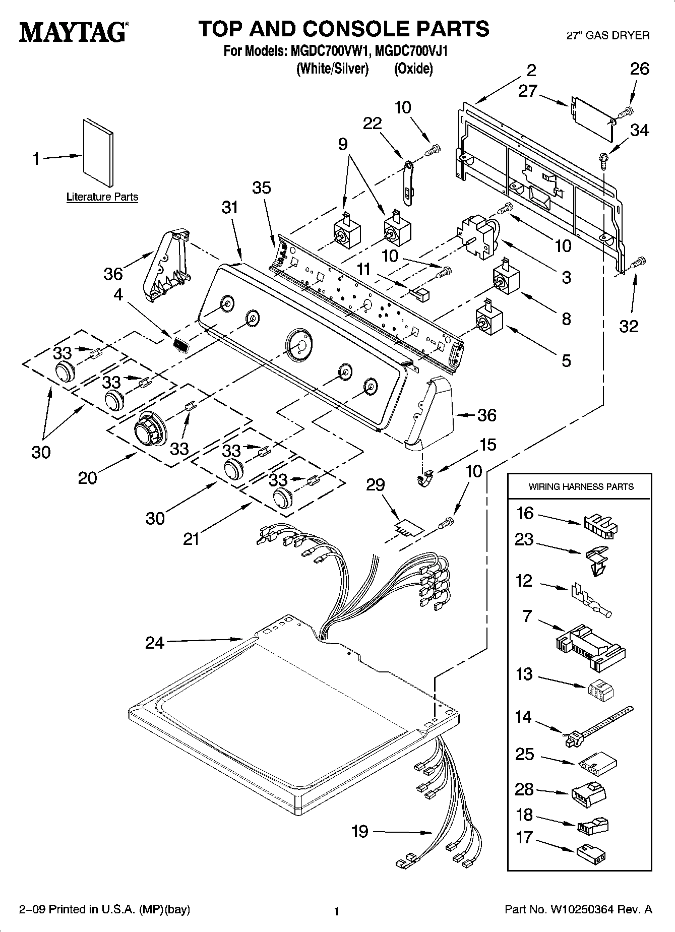 01 - TOP AND CONSOLE PARTS