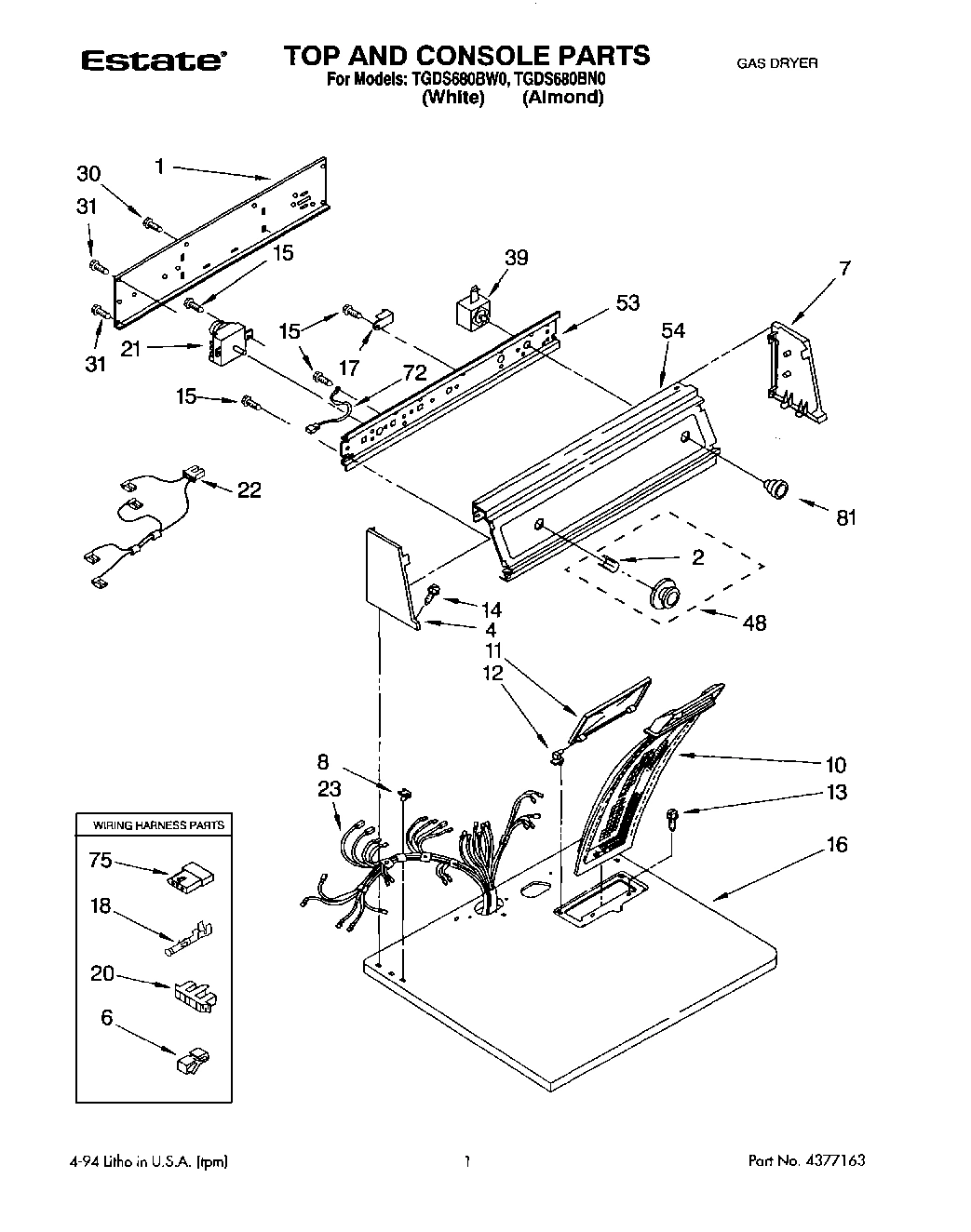 01 - TOP AND CONSOLE, LIT/OPTIONAL