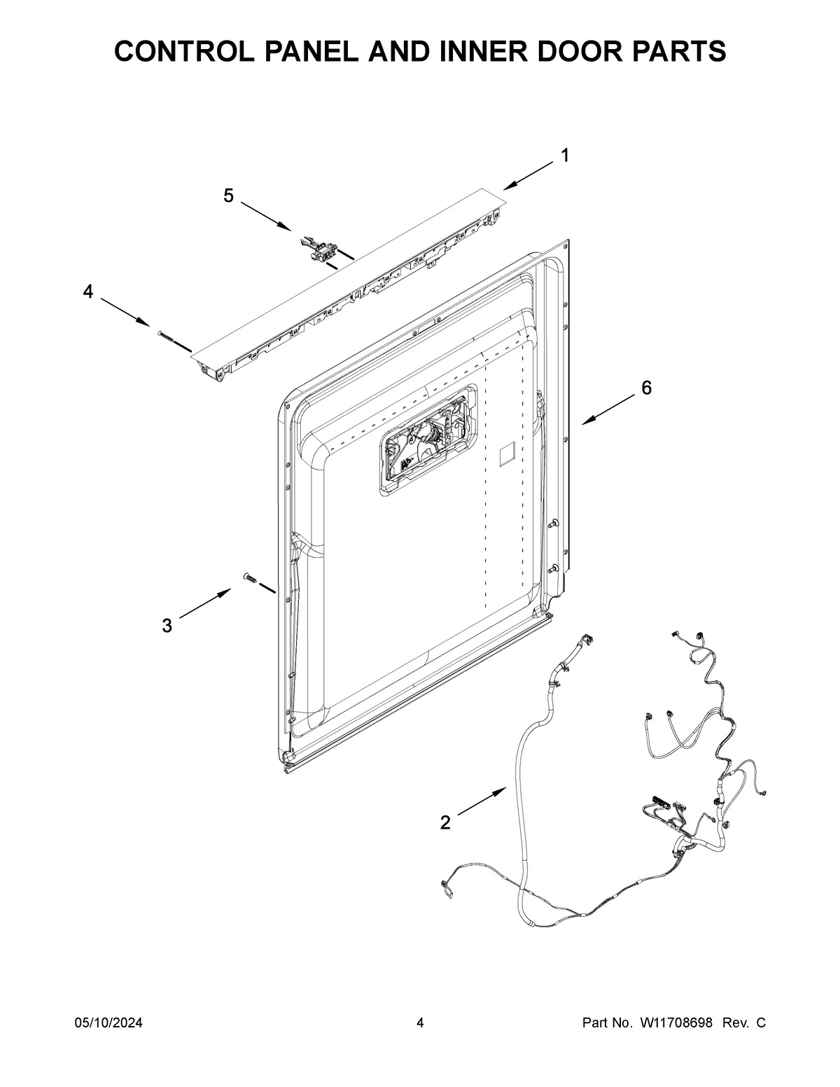 03 - CONTROL PANEL AND INNER DOOR PARTS