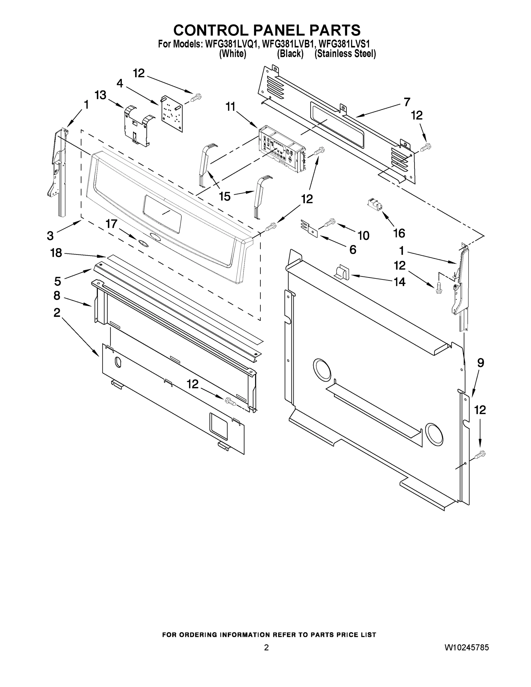 02 - CONTROL PANEL PARTS
