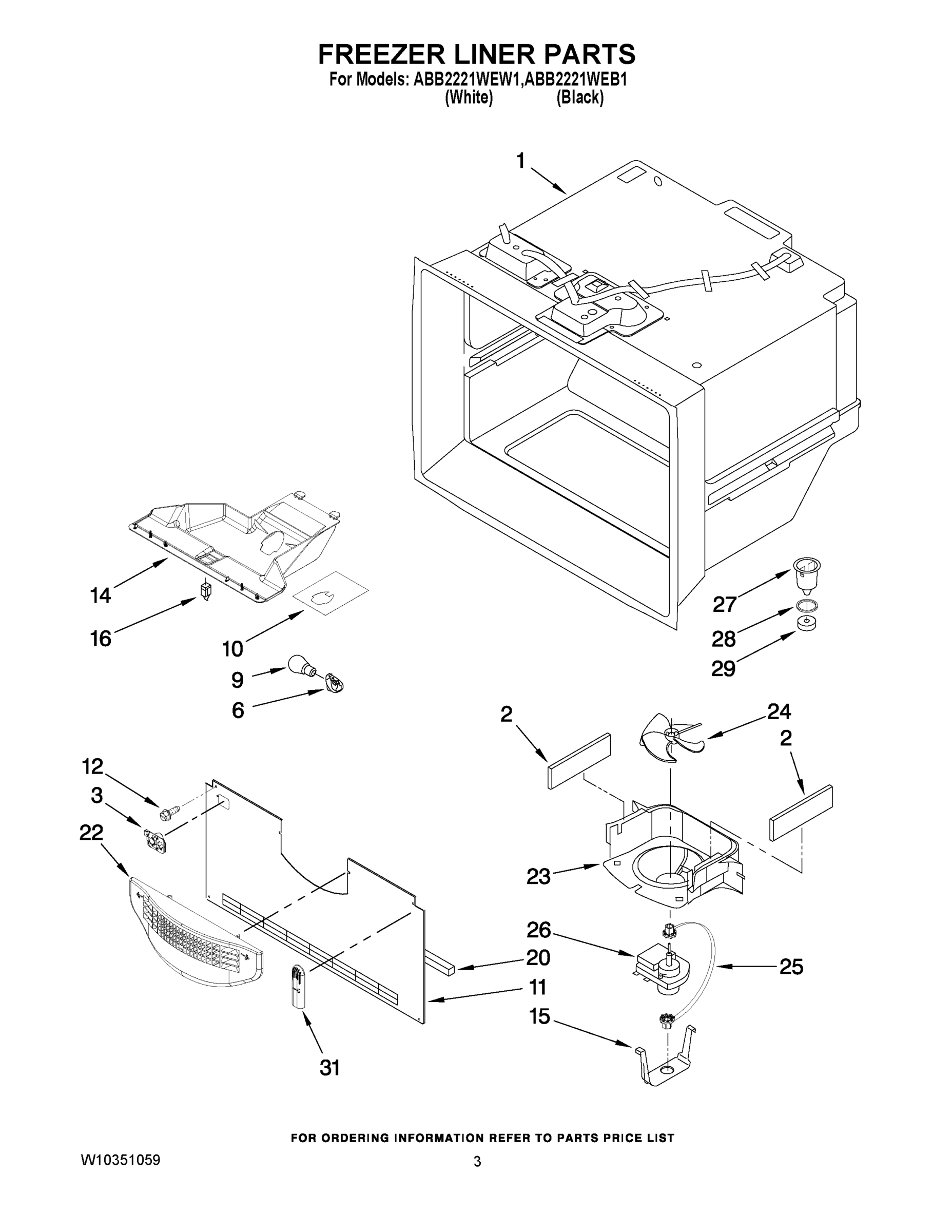 02 - FREEZER LINER PARTS