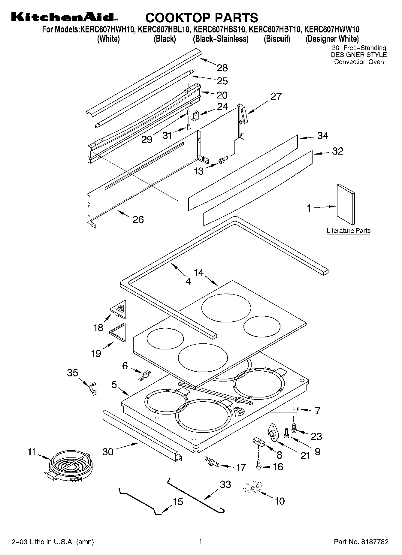 01 - COOKTOP PARTS