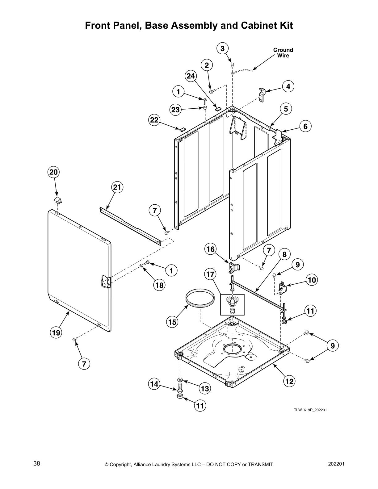 Front Panel, Base Assembly and Cabinet Kit