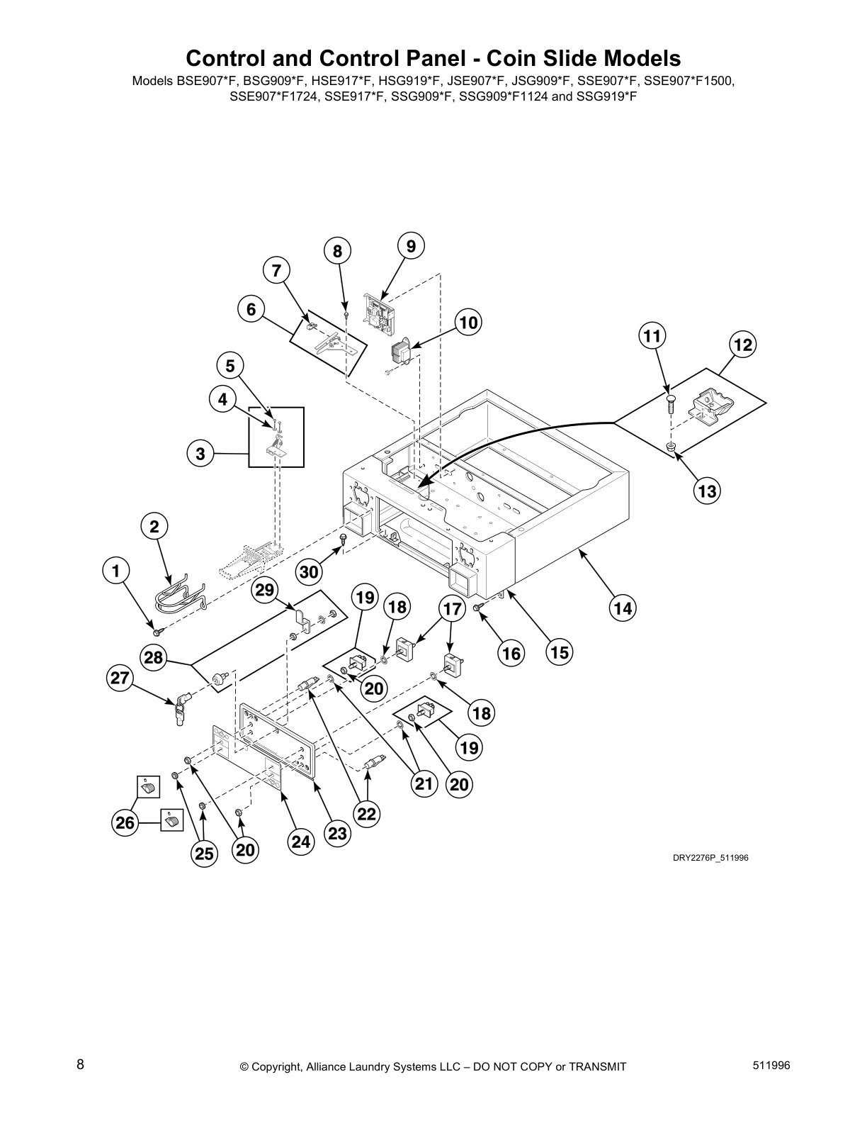 Control and Control Panel - Coin Slide Models