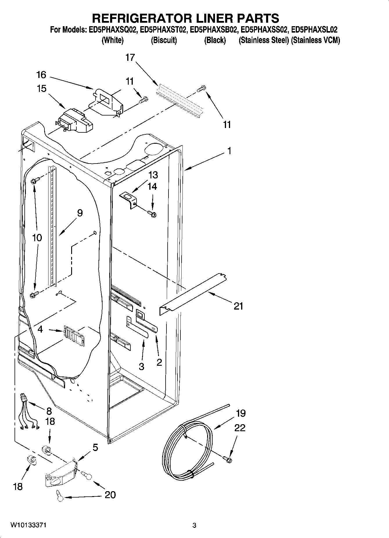 02 - REFRIGERATOR LINER PARTS