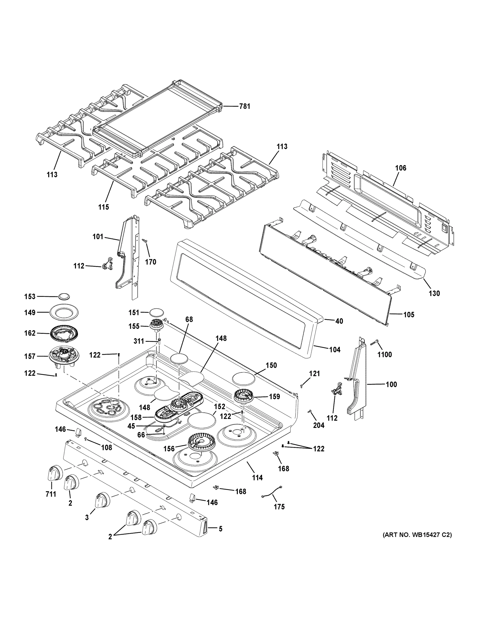 CONTROL PANEL & COOKTOP