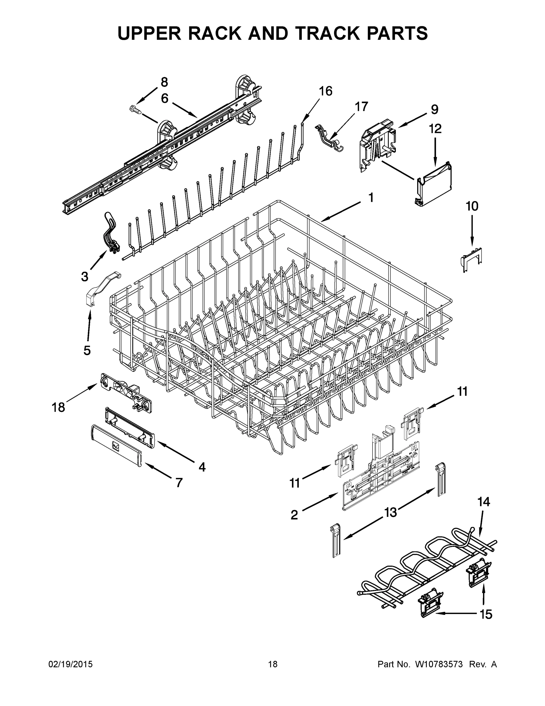 10 - UPPER RACK AND TRACK PARTS
