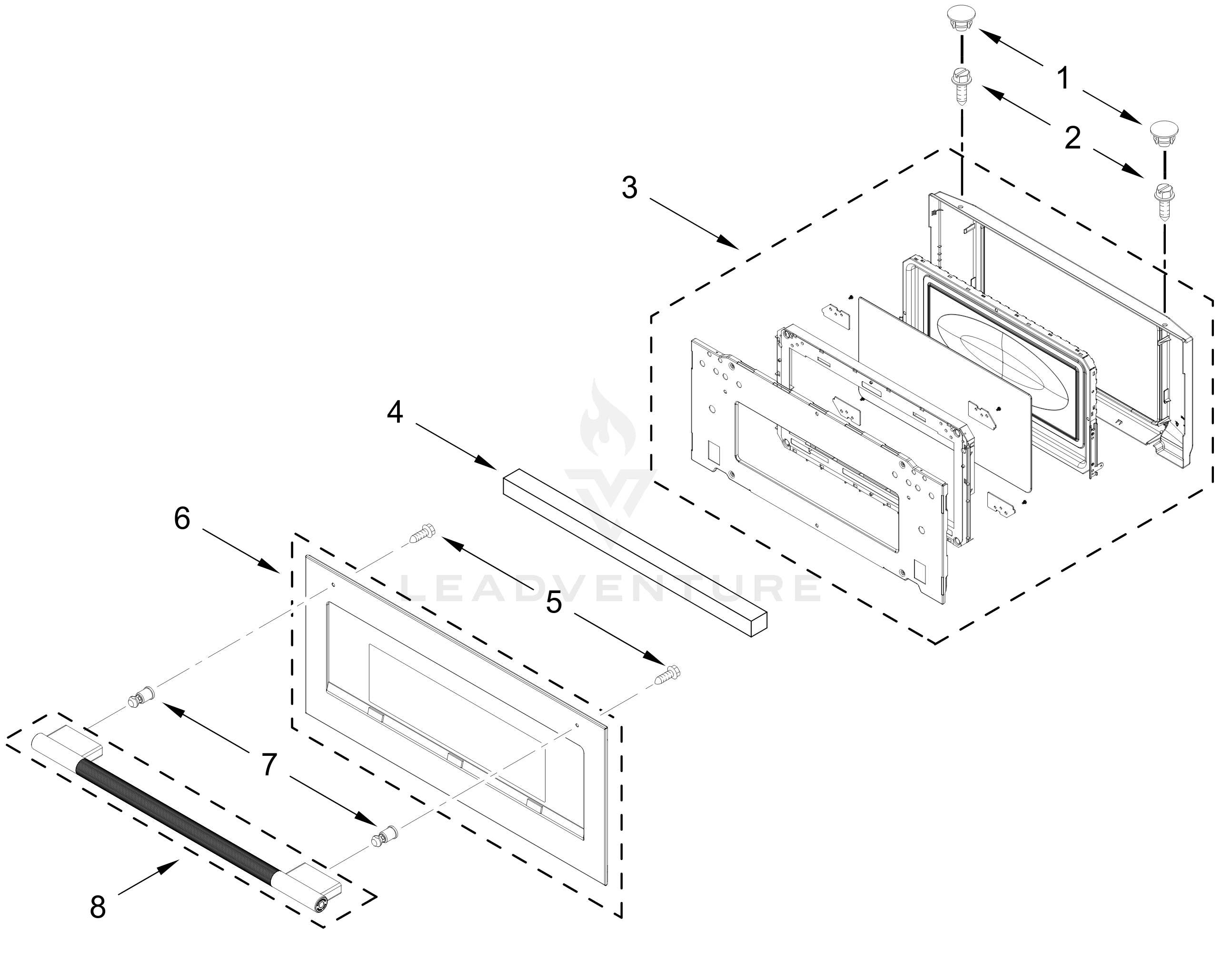 MICROWAVE DOOR PARTS