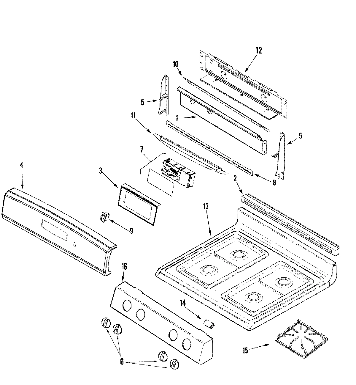 02 - CONTROL PANEL/TOP ASSEMBLY