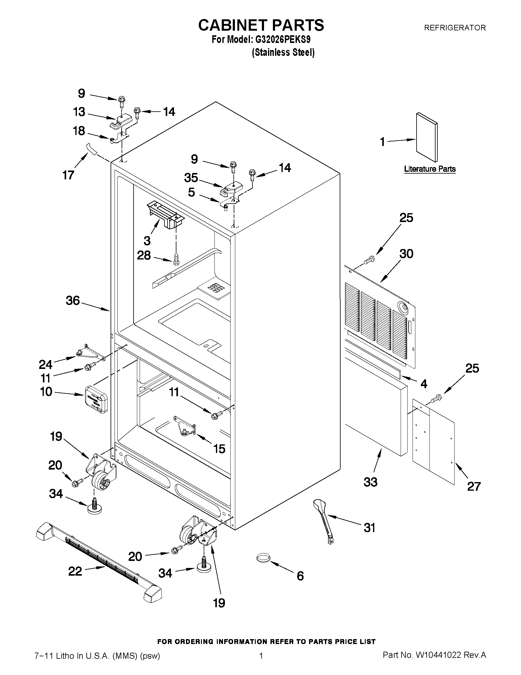 01 - CABINET PARTS