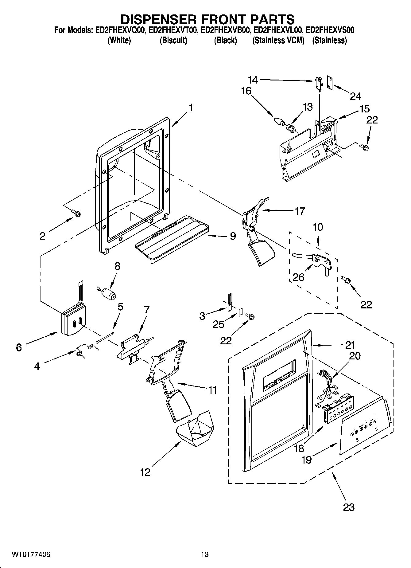 08 - DISPENSER FRONT PARTS