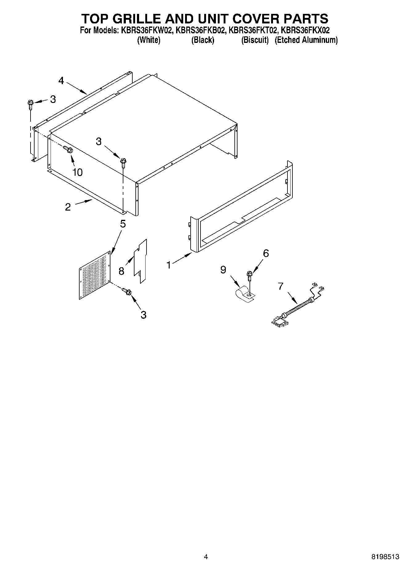 03 - TOP GRILLE AND UNIT COVER PARTS