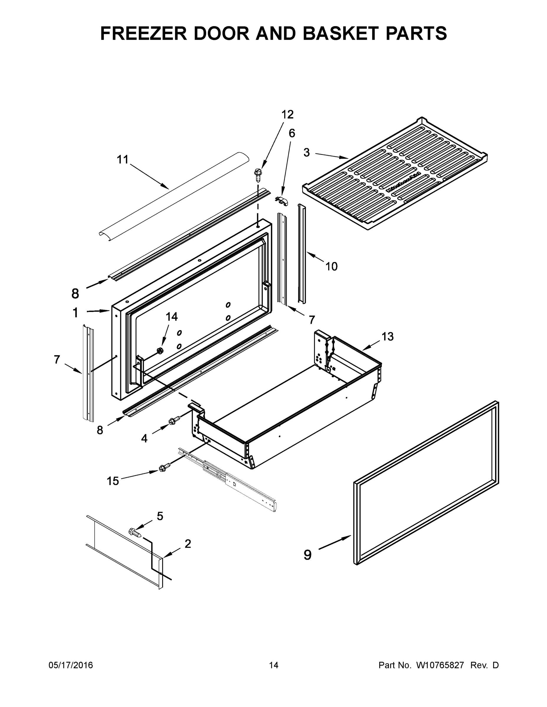 08 - FREEZER DOOR AND BASKET PARTS