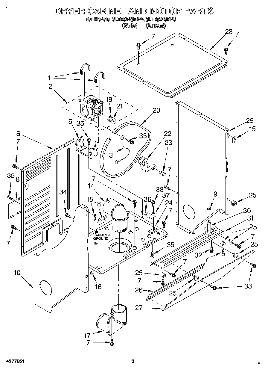 03 - DRYER CABINET AND MOTOR