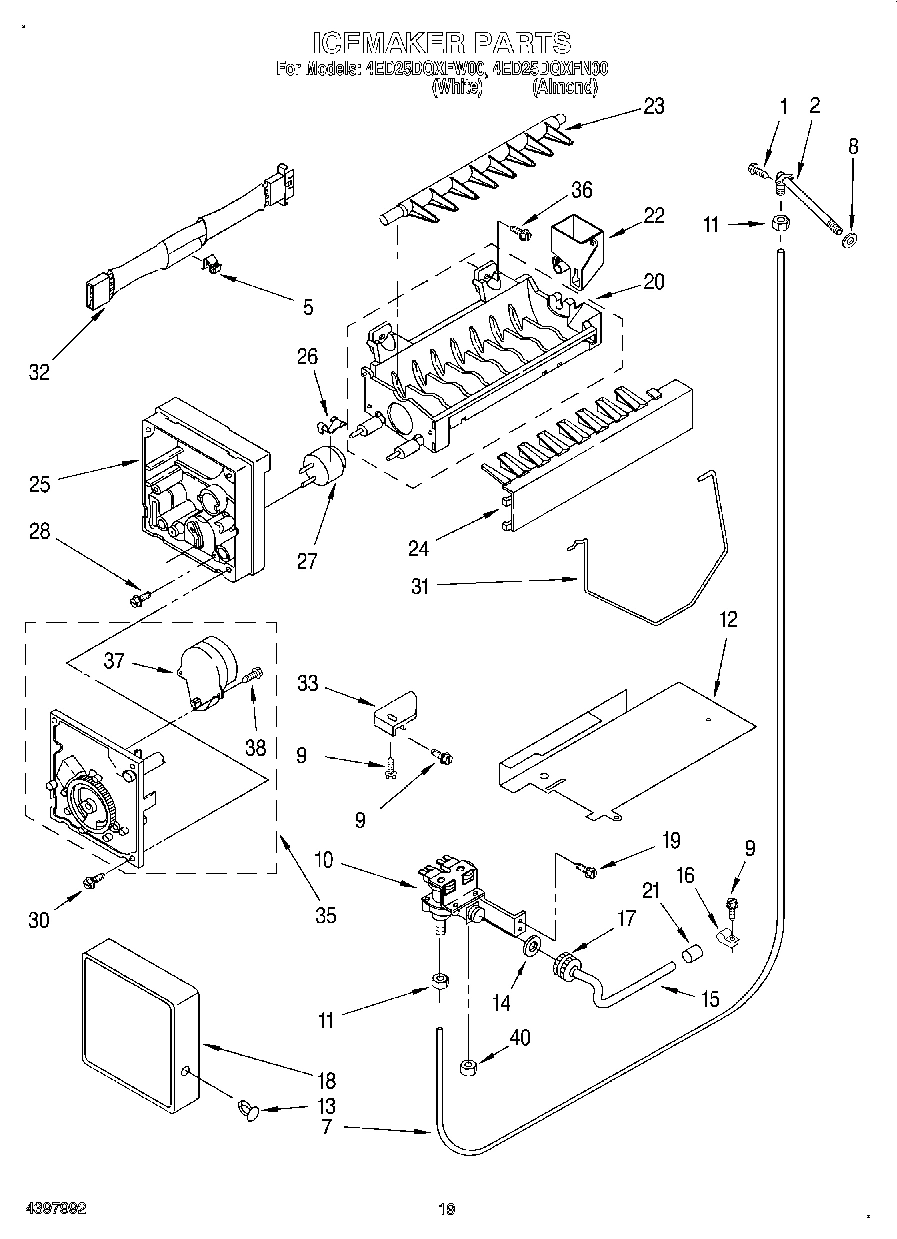 12 - ICEMAKER, LIT/OPTIONAL